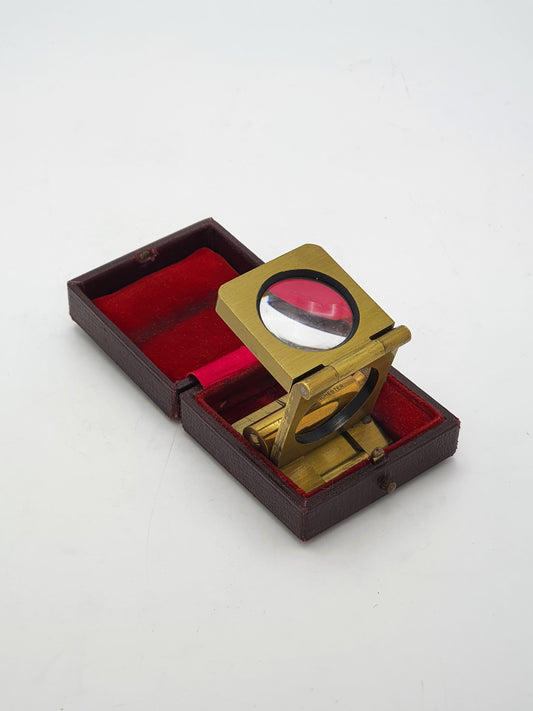 Vintage Brass Casartelli Manchester Linen Tester Loupe With Measuring Scale – circa 1905