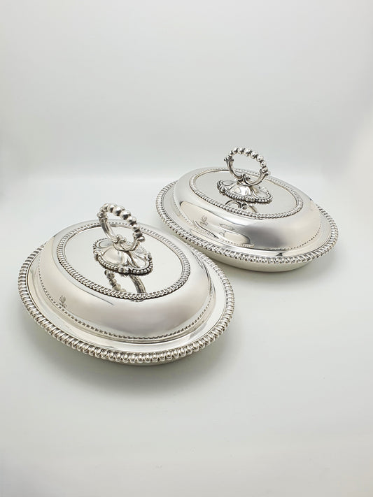 Lovely Pair of Victorian Entrée Dishes - circa 1890