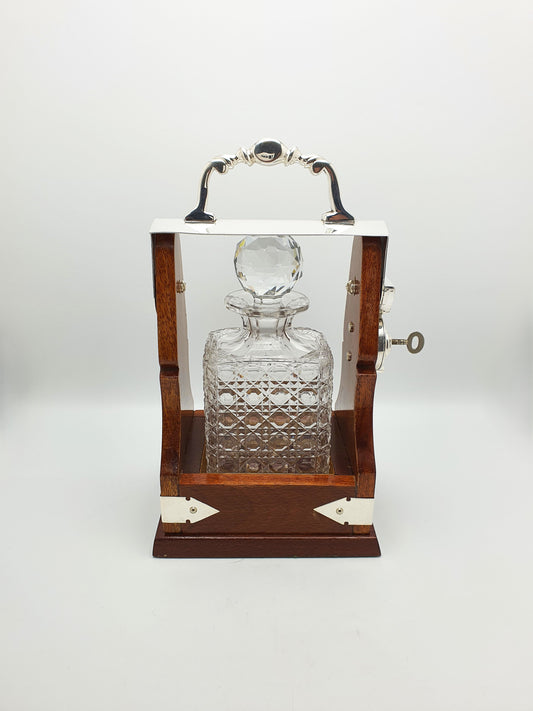 Unusual Edwardian Single Bottle Tantalus - circa 1905