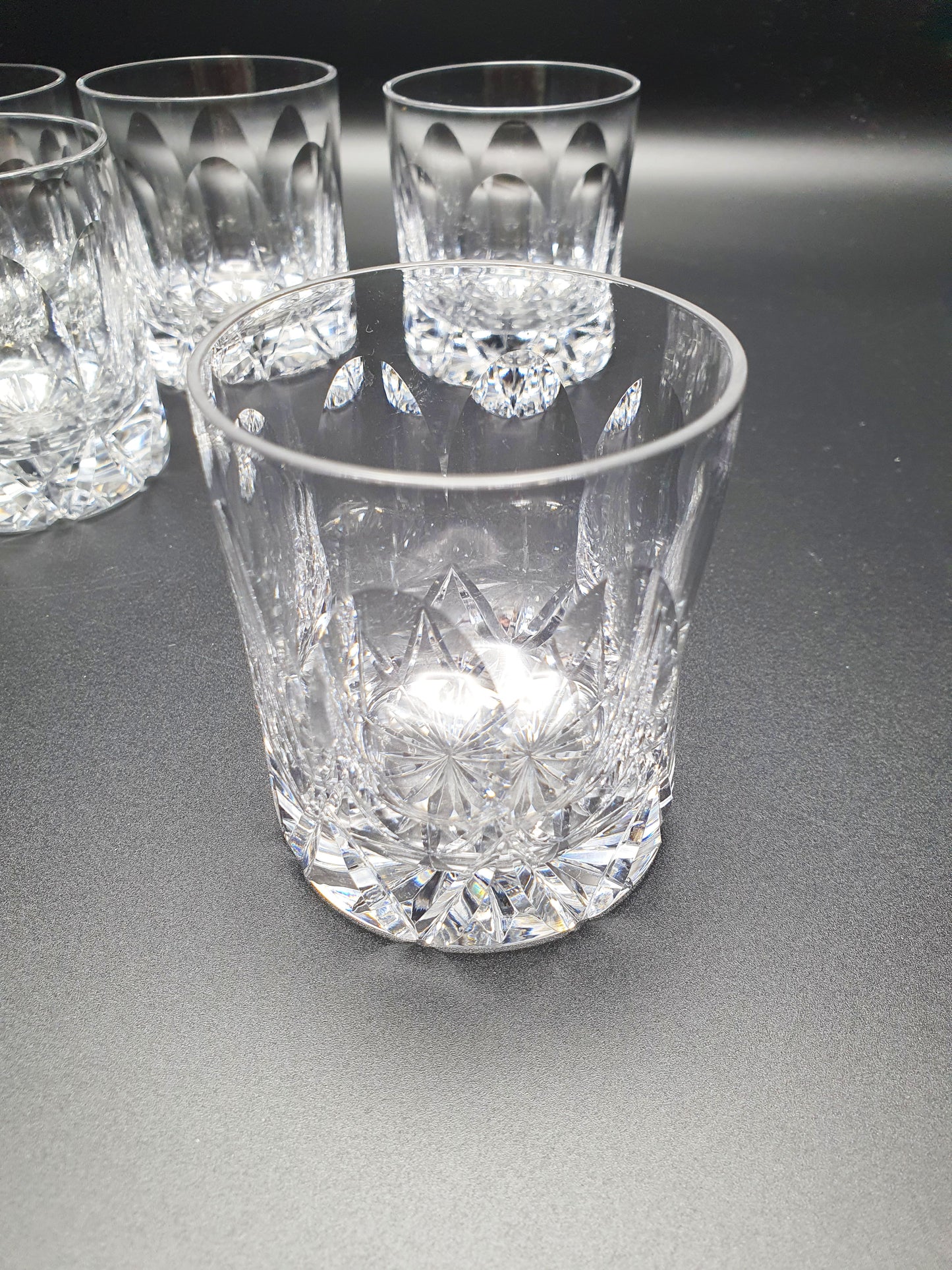 Nice Set of 5 Cut Glass Tumblers - circa 1920