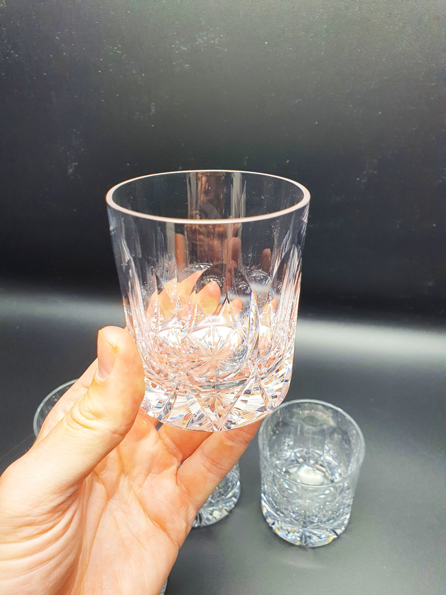Nice Set of 5 Cut Glass Tumblers - circa 1920