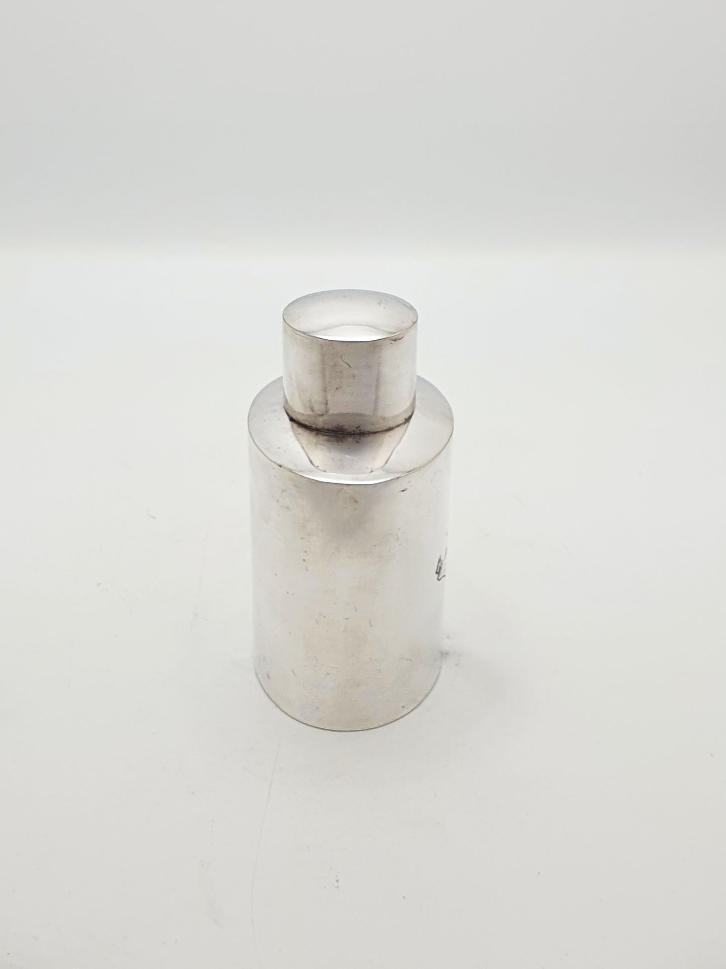 Splendid Antique Edwardian Silver Plated Tea Cannister With Crest – circa 1905