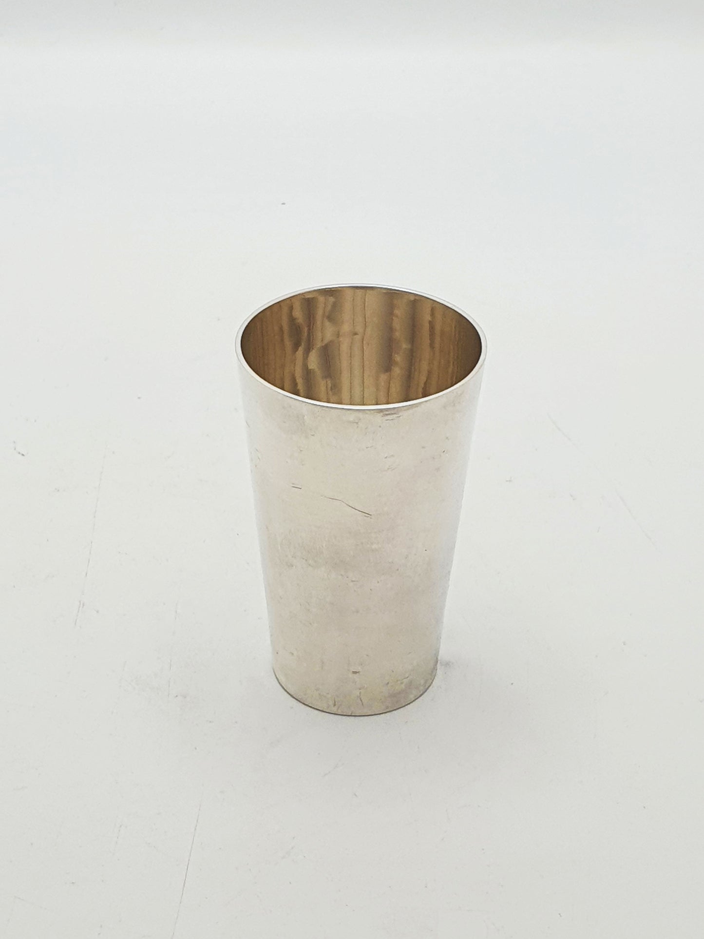 Lovely Art Deco Sterling Silver Travel Beaker With Leather Carry Case – 1930