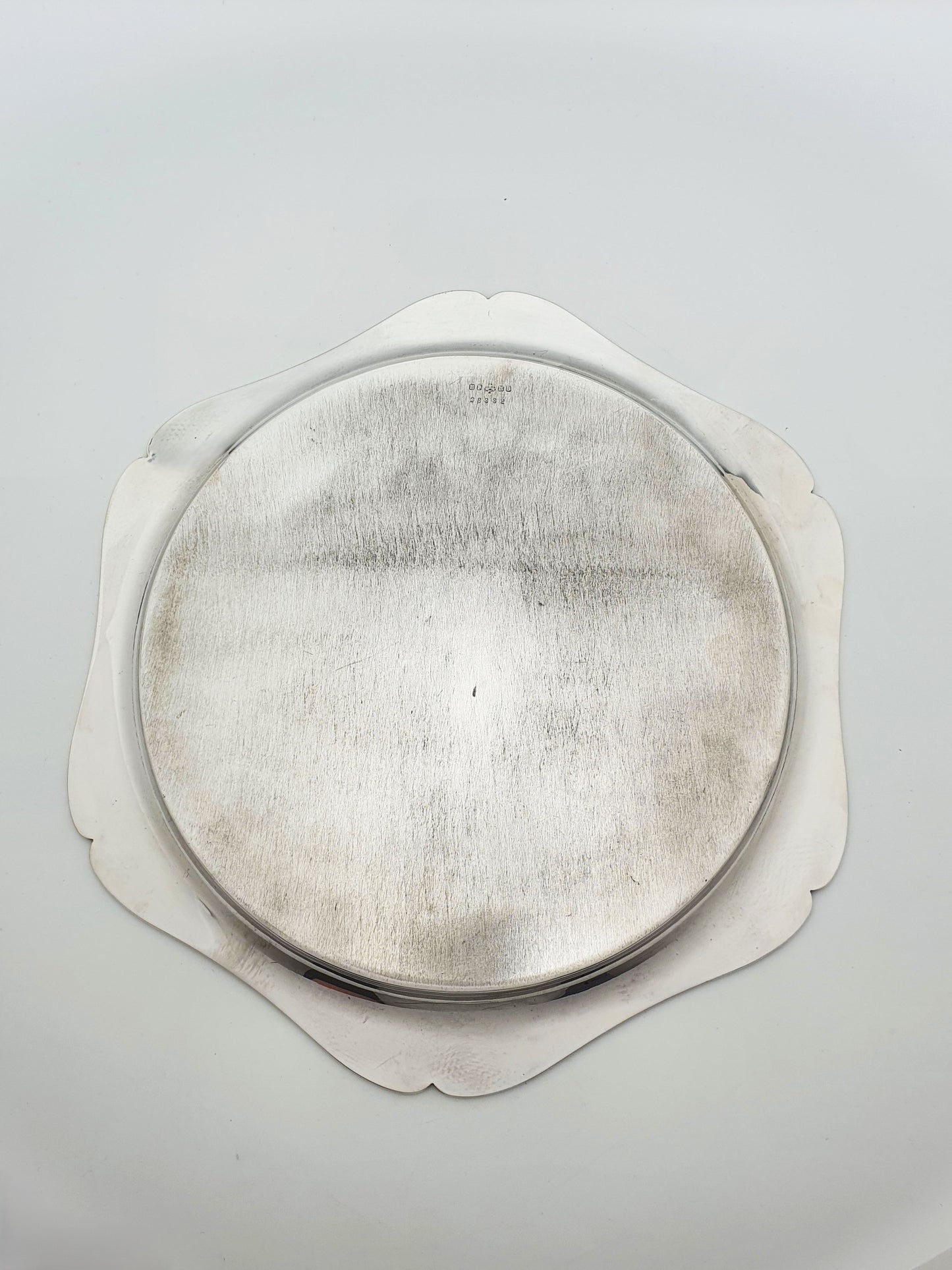 Art Deco Silver Plated Cocktail Tray With Scalloped Rim – circa 1925