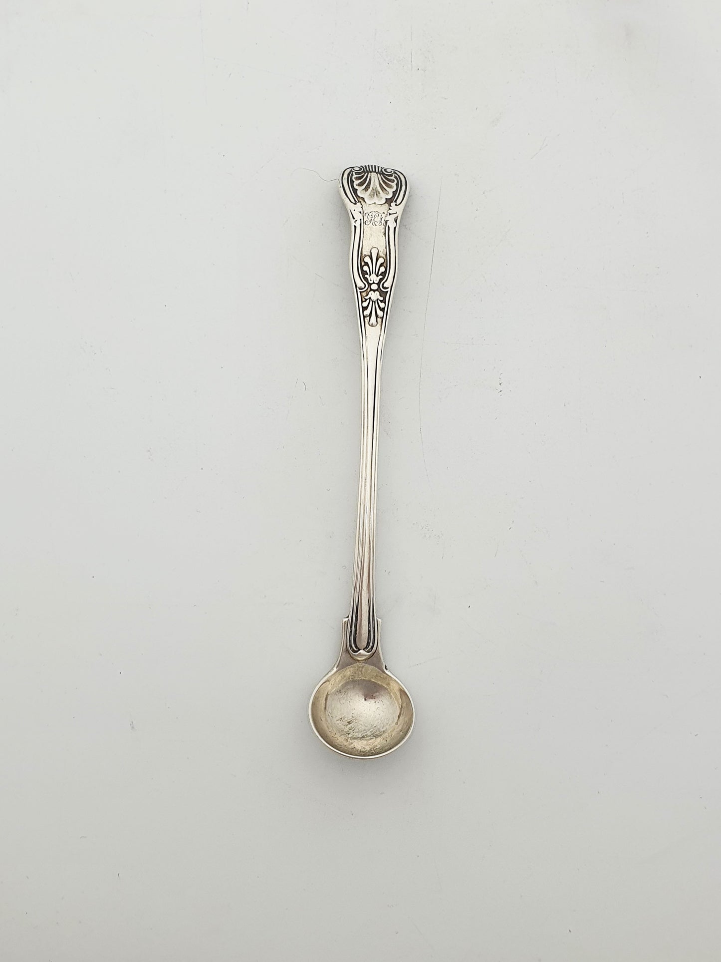 Antique Victorian Sterling Silver Kings Pattern Condiment Spoon – London, 1848
