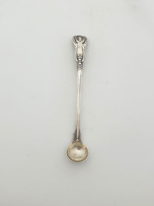 Antique Victorian Sterling Silver Kings Pattern Condiment Spoon – London, 1848