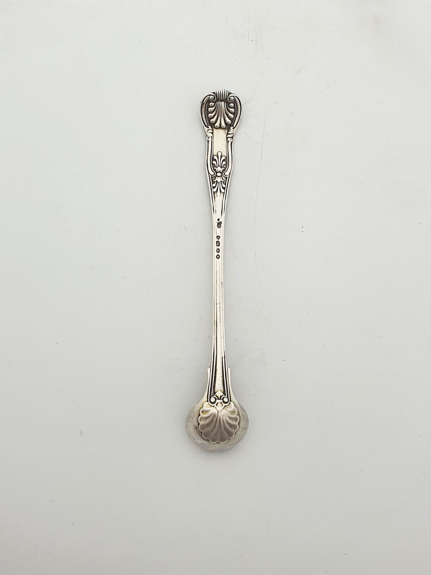Antique Victorian Sterling Silver Kings Pattern Condiment Spoon – London, 1848
