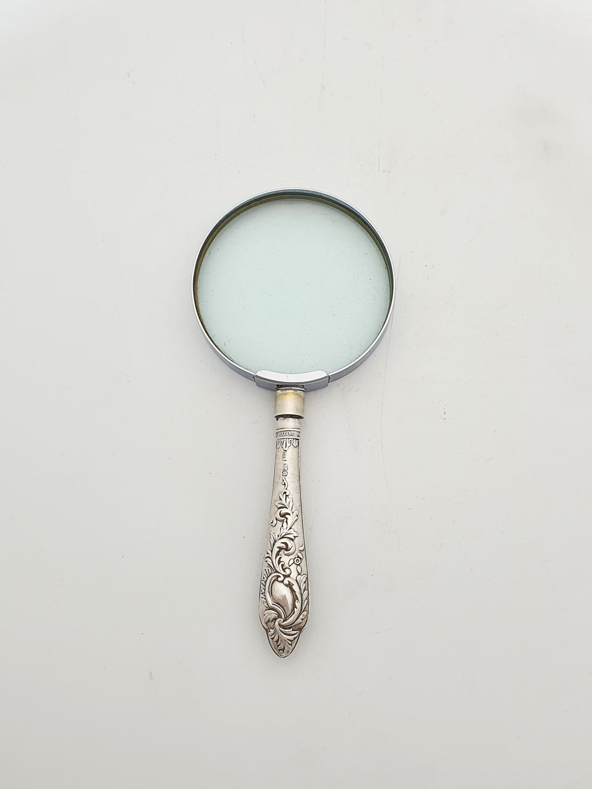 Lovely Antique Victorian Sterling Silver Handled Magnifying Glass - 1902