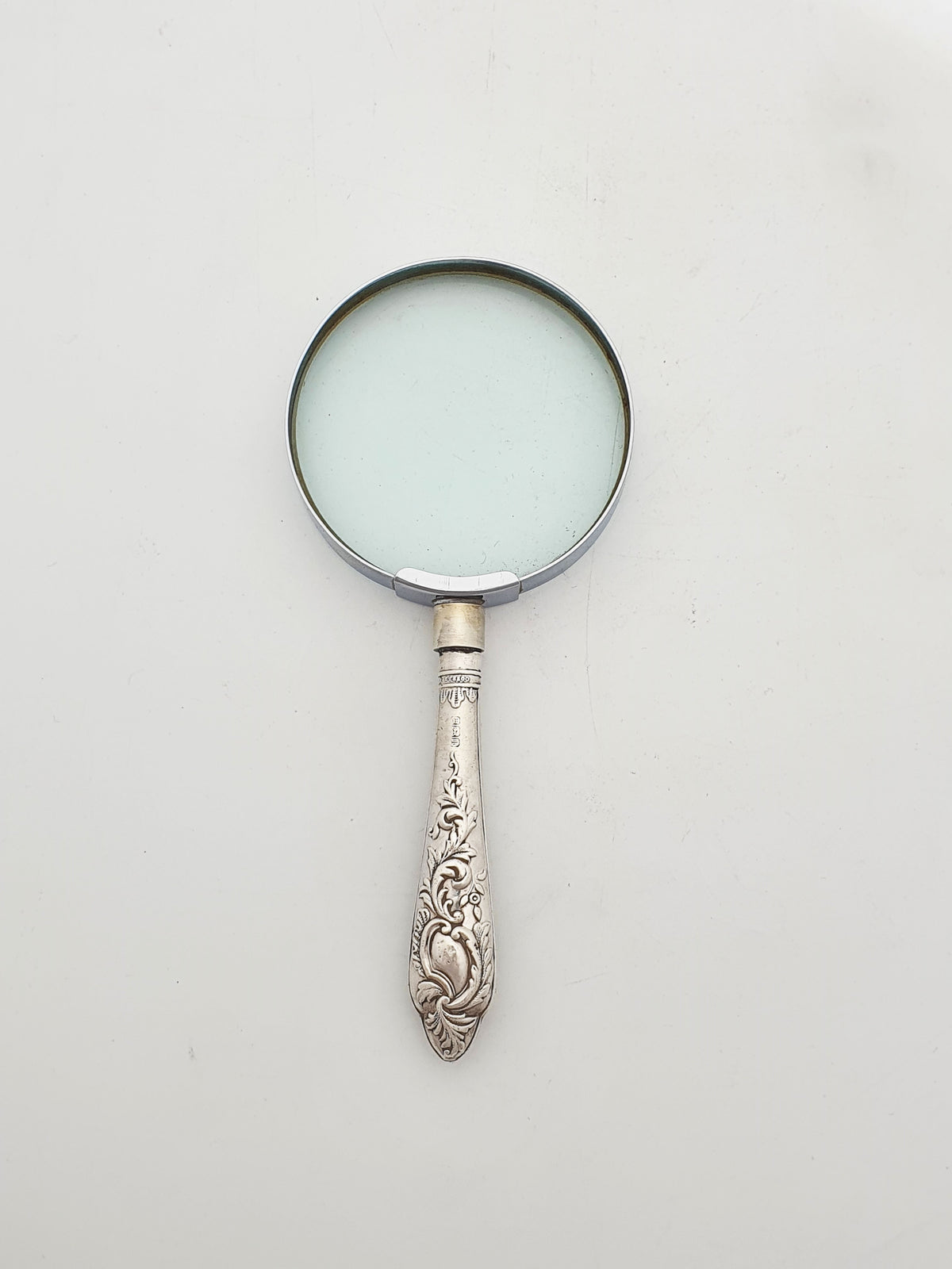 Lovely Antique Victorian Sterling Silver Handled Magnifying Glass - 1902