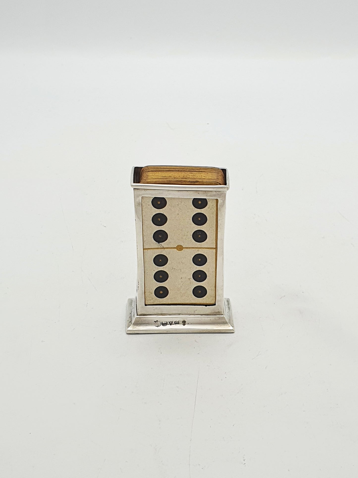 Antique Edwardian Domino Card Set in Sterling Silver Case – 1901