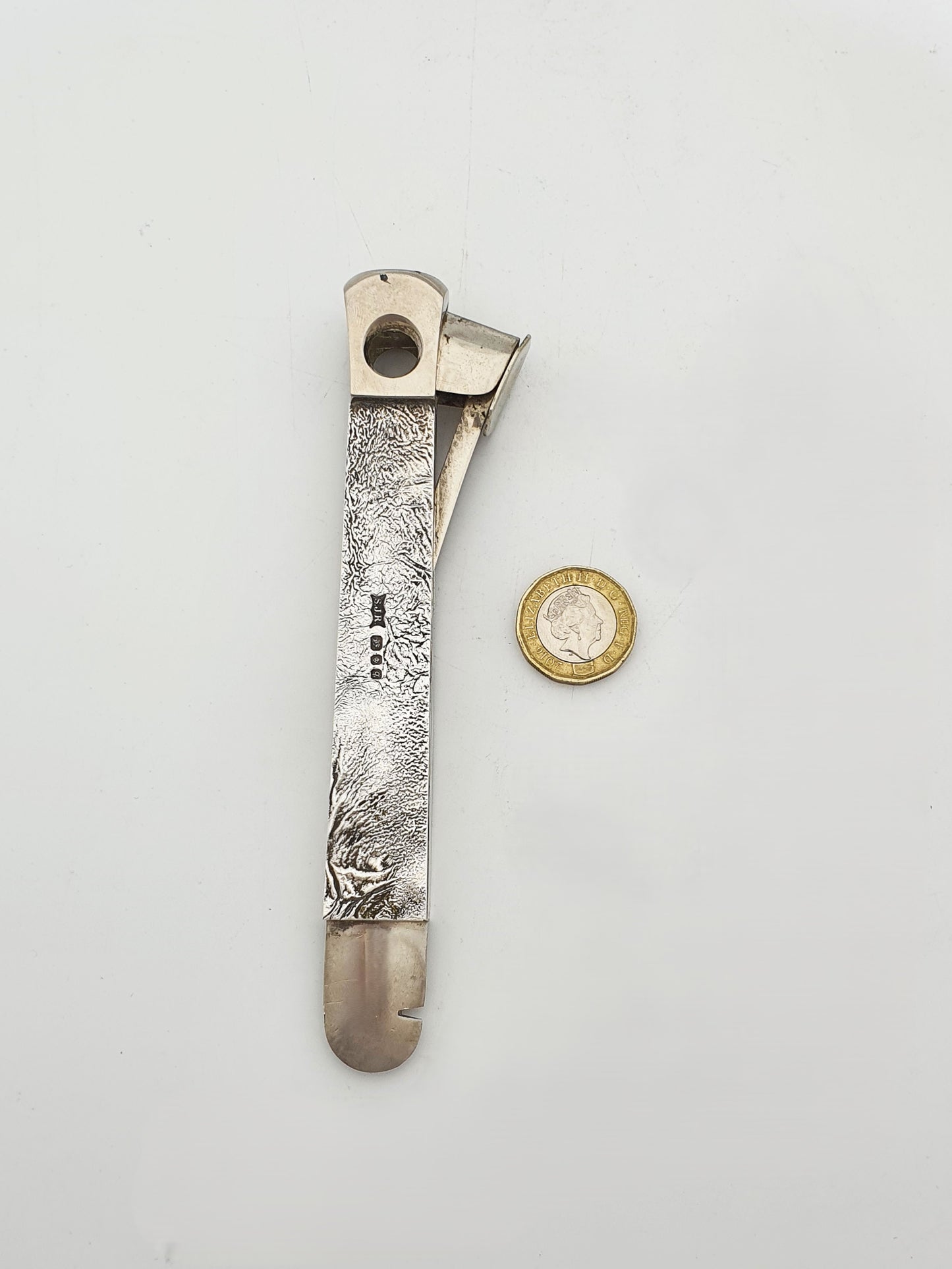 Vintage Sterling Silver Handled Cigar Cutter – London, 1971
