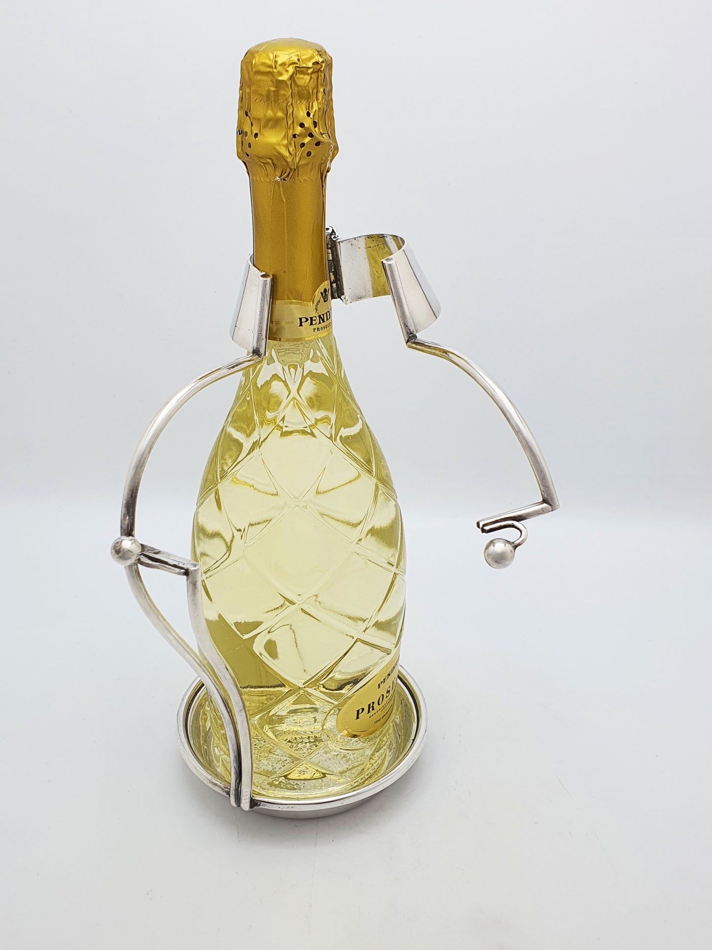 Antique Edwardian Silver Plated Wine Bottle Cradle – circa 1905