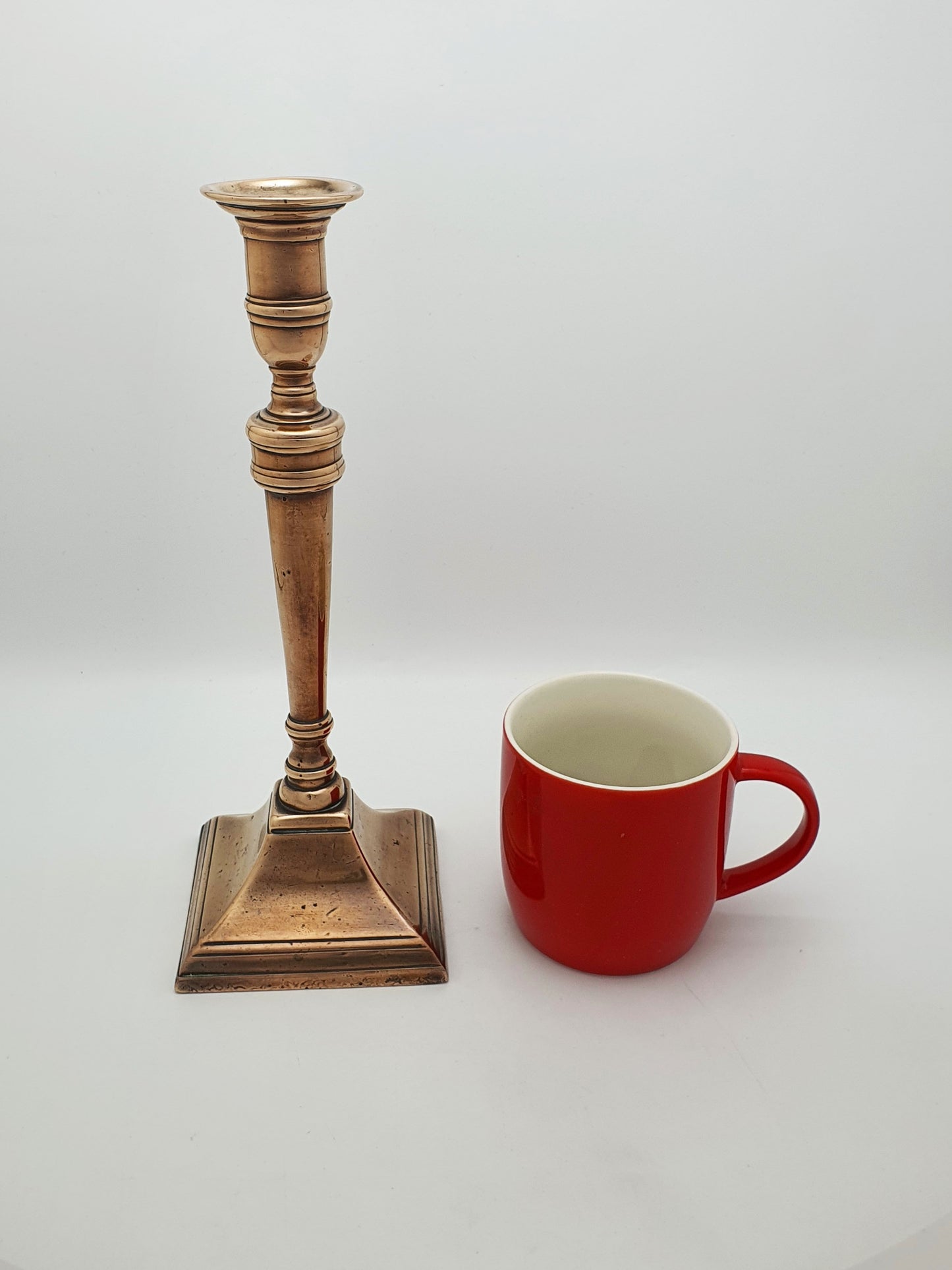 Pair of Antique Georgian Neoclassical Bronze Candlesticks – circa 1780