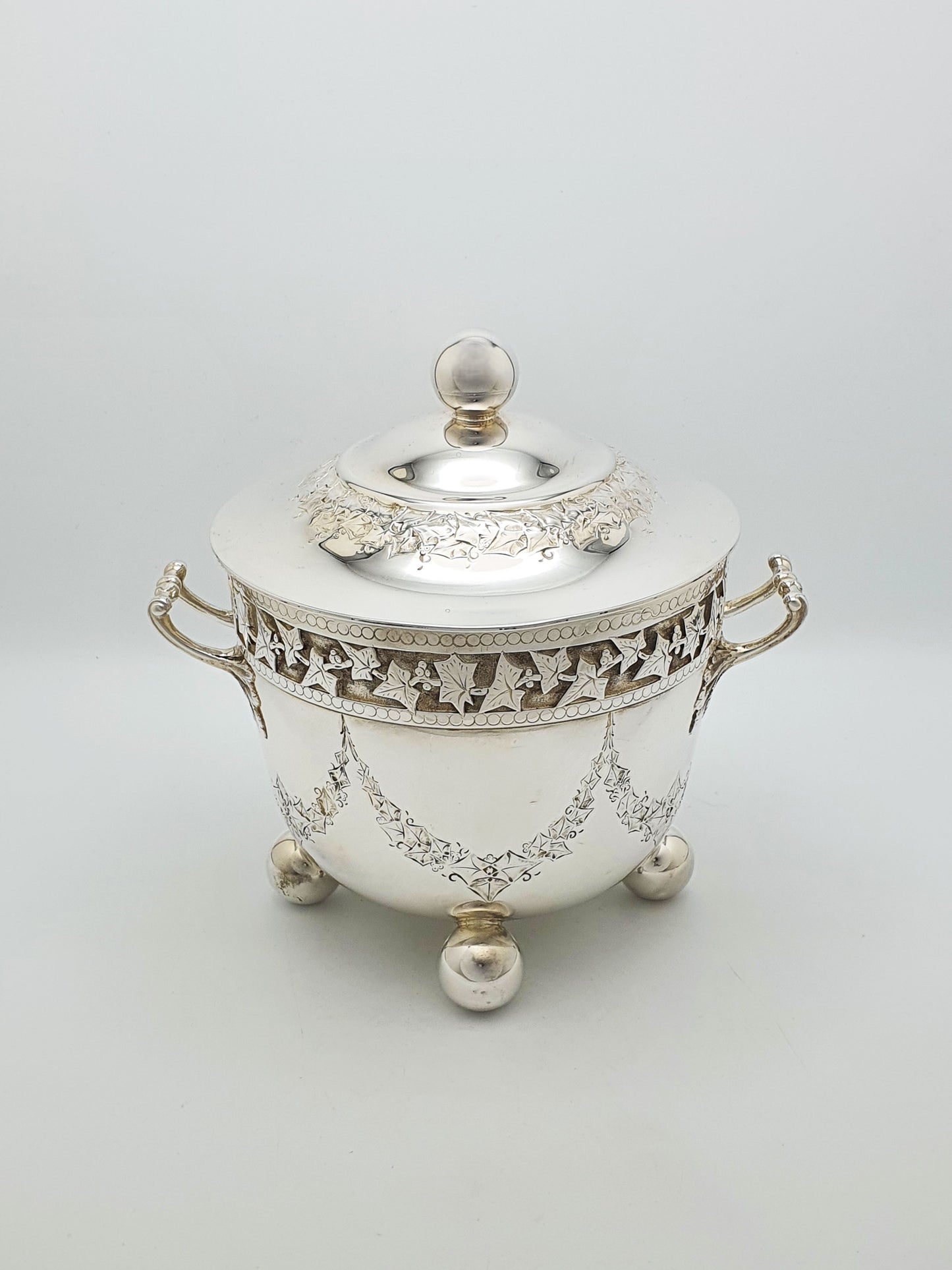 Antique Victorian Large Silver Plated Biscuit Box – circa 1880
