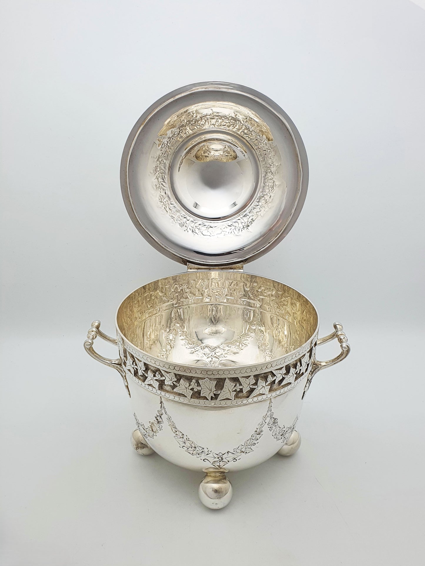 Antique Victorian Large Silver Plated Biscuit Box – circa 1880