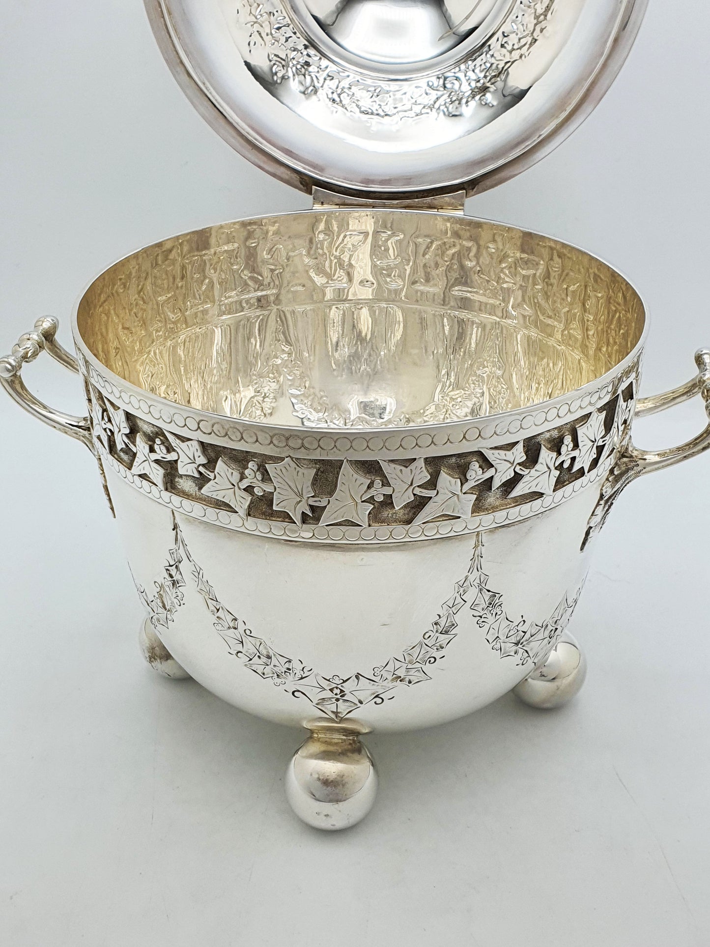 Antique Victorian Large Silver Plated Biscuit Box – circa 1880