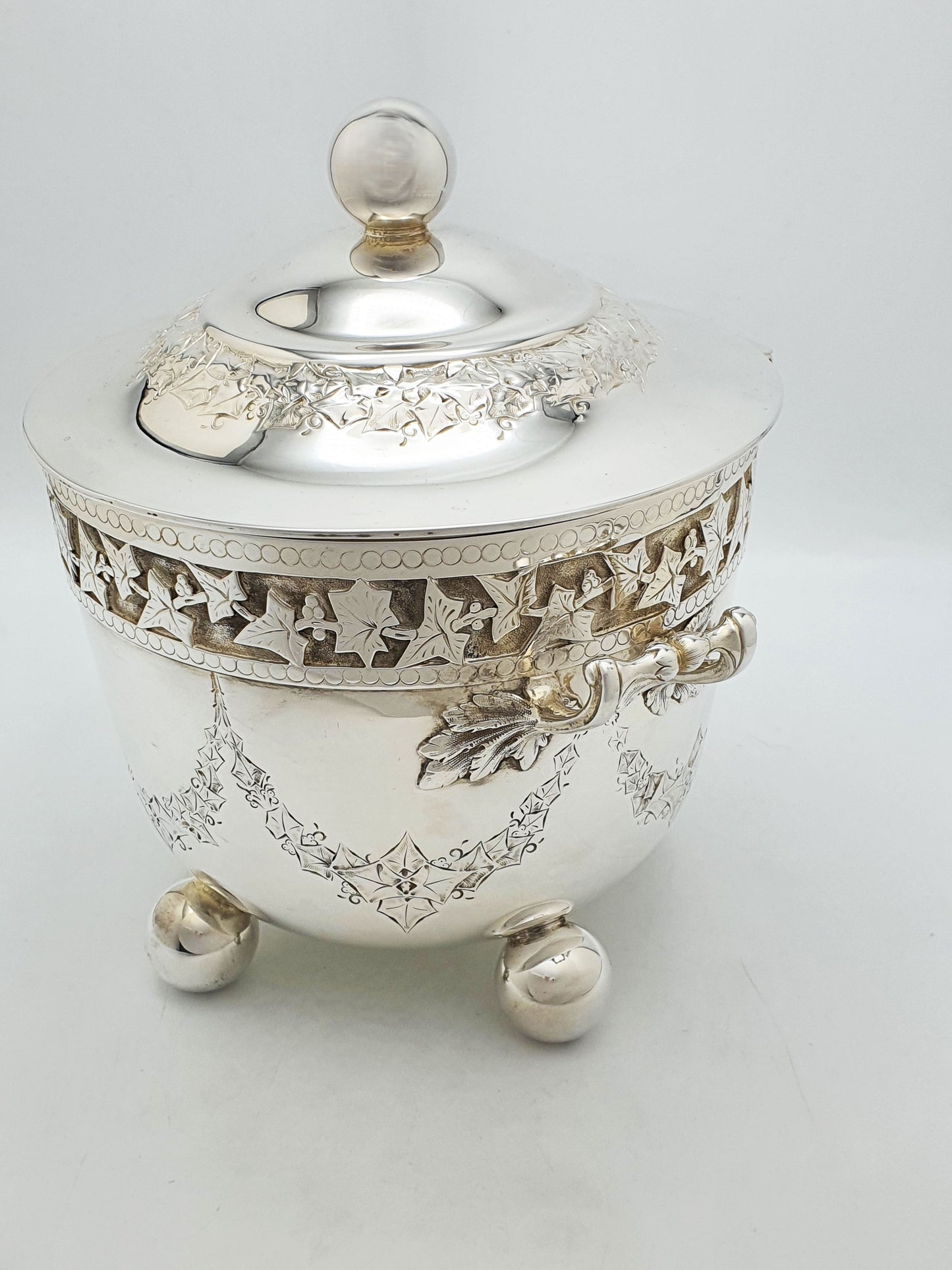 Antique Victorian Large Silver Plated Biscuit Box – circa 1880