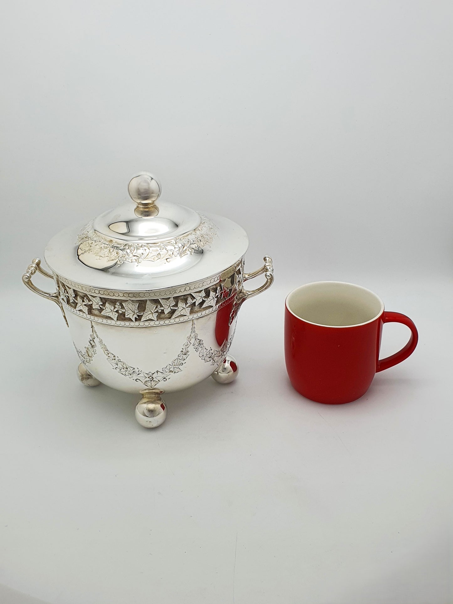 Antique Victorian Large Silver Plated Biscuit Box – circa 1880