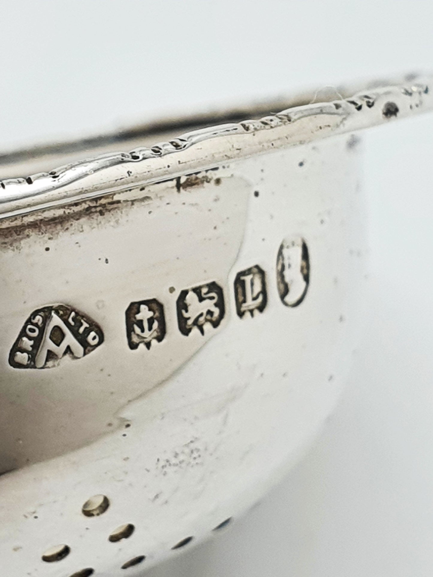 Vintage Sterling Silver Jubilee Tea Strainer With Wooden Handle - 1935
