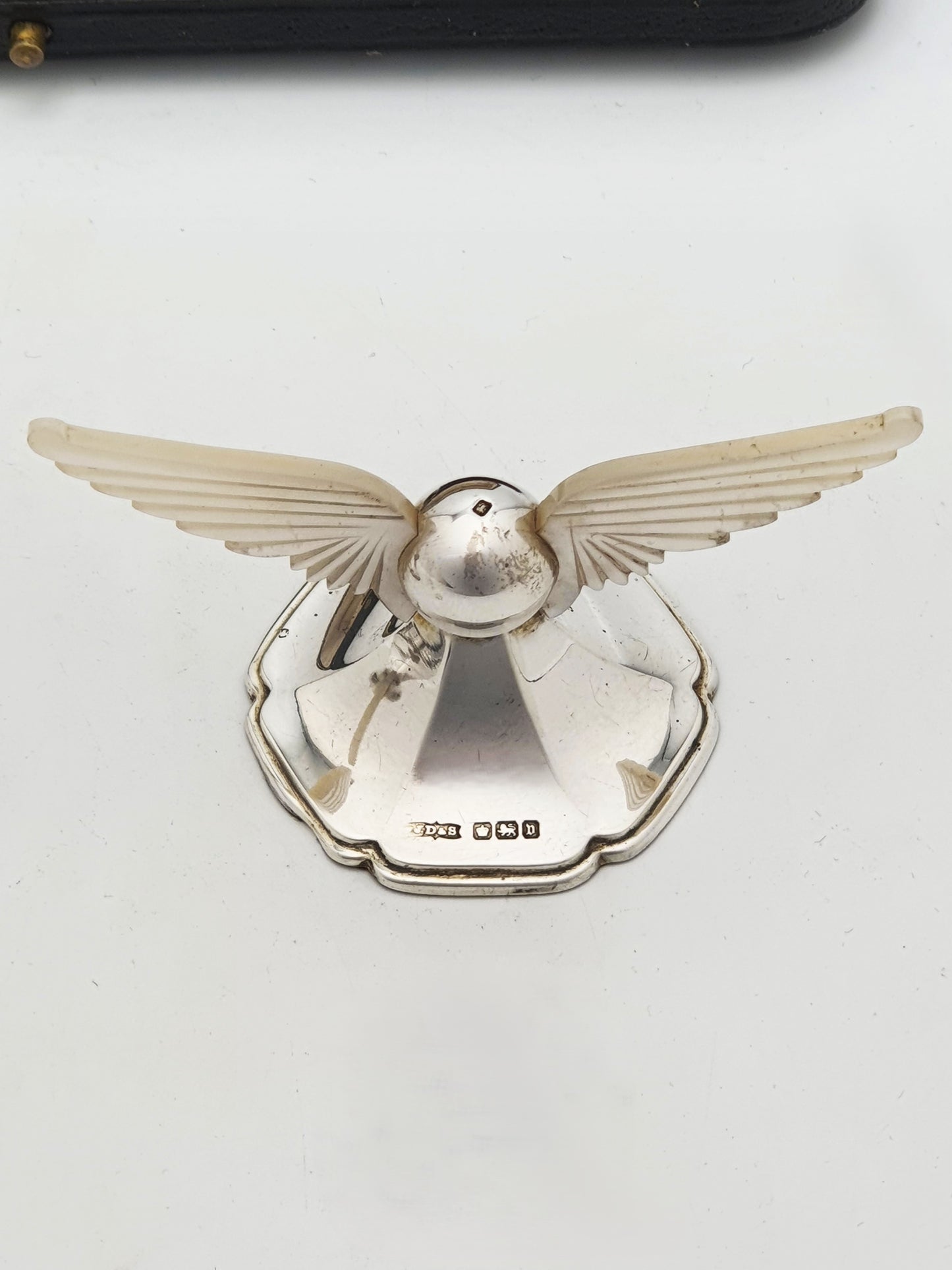 Fabulous Antique Sterling Silver And Mother Of Pearl Winged Knife Rests - 1913