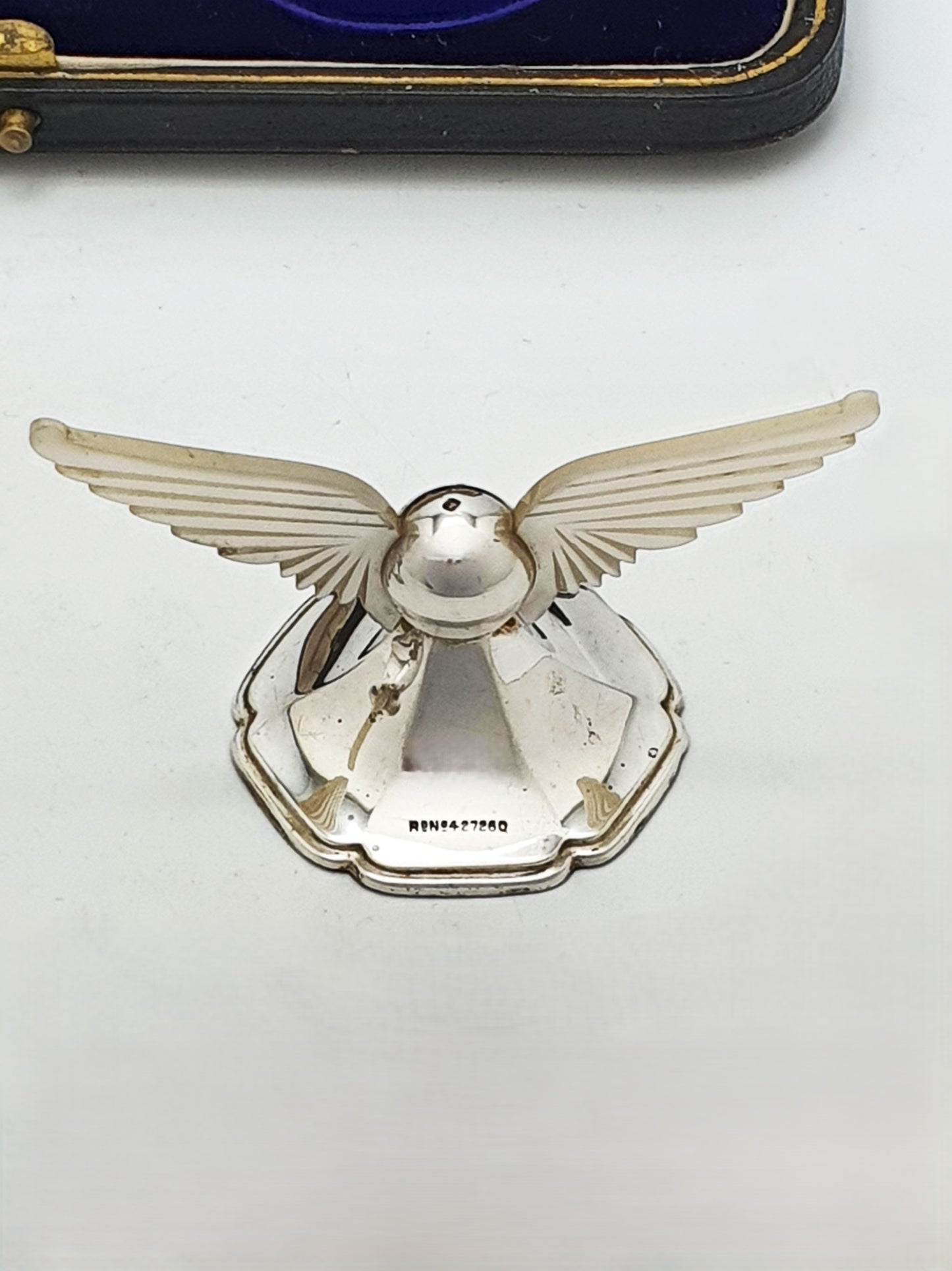 Fabulous Antique Sterling Silver And Mother Of Pearl Winged Knife Rests - 1913