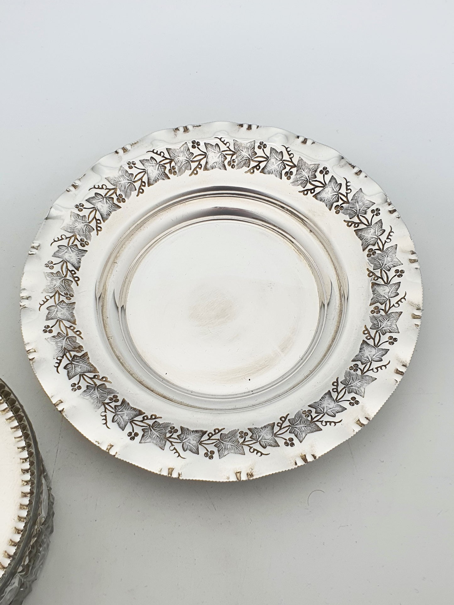 Antique Victorian Silver Plate and Cut Glass Butter Dish – circa 1890