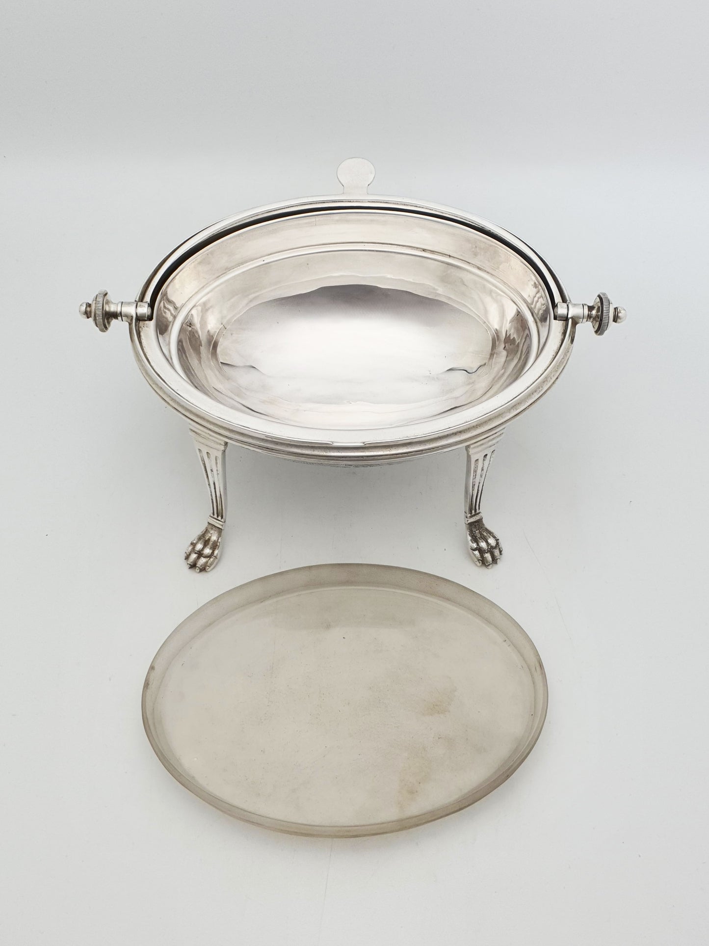 Antique Victorian Silver Plated Engraved Revolving Butter Dish – circa 1880