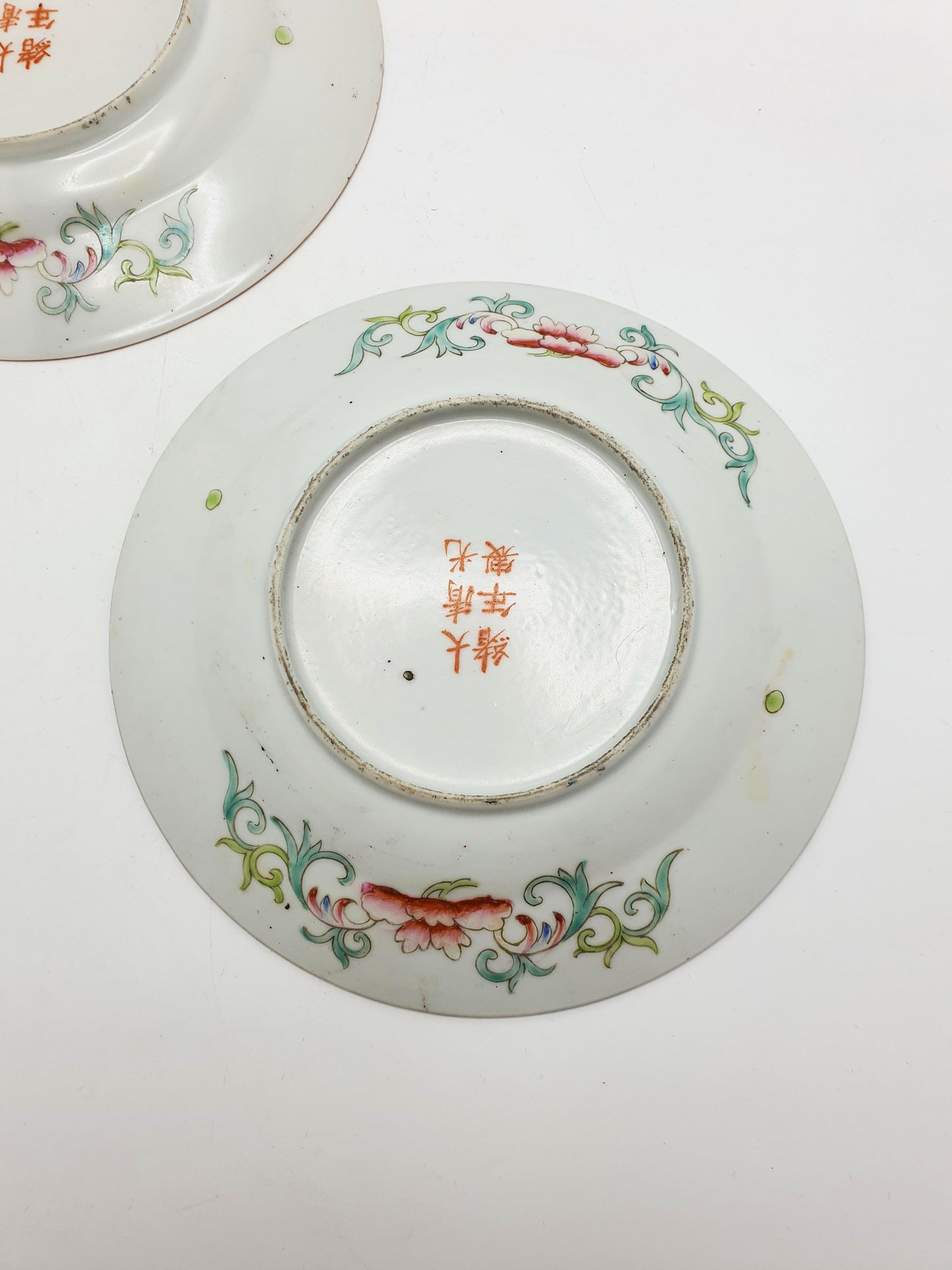 Pair of Antique Chinese Guangxu Millefleur Porcelain Plates – circa 1900