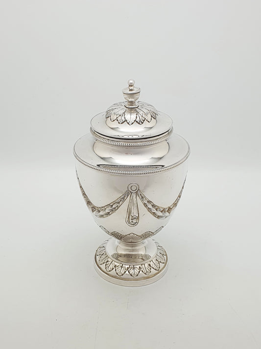 Antique Victorian Silver Plated Urn Shaped Tea Caddy – circa 1890