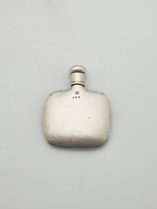 Antique George V Sterling Silver Pocket Scent Flask - 1913