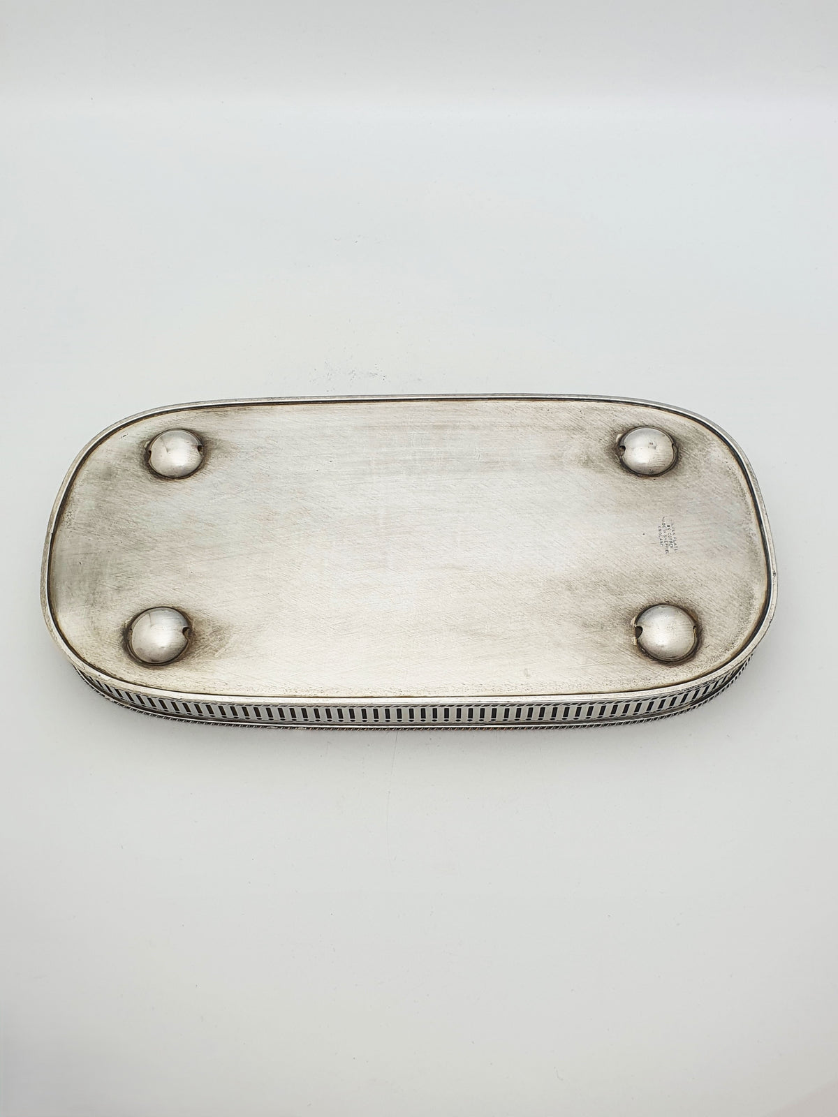 Vintage Silver Plated Serving Tray Embossed Ornate Rococo Decoration – circa 1960