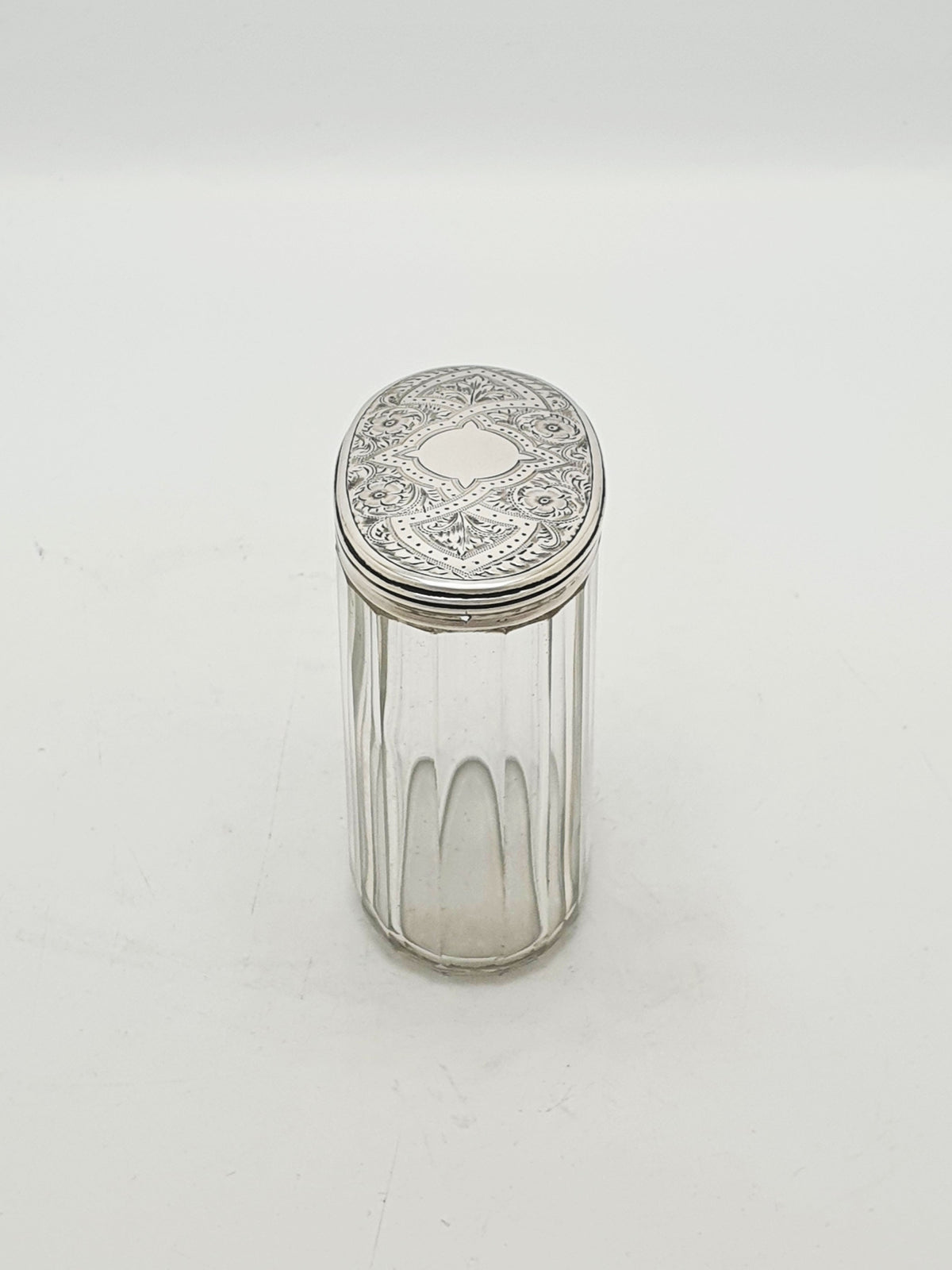 Stunning Antique Victorian Sterling Silver And Glass Jar - 1883
