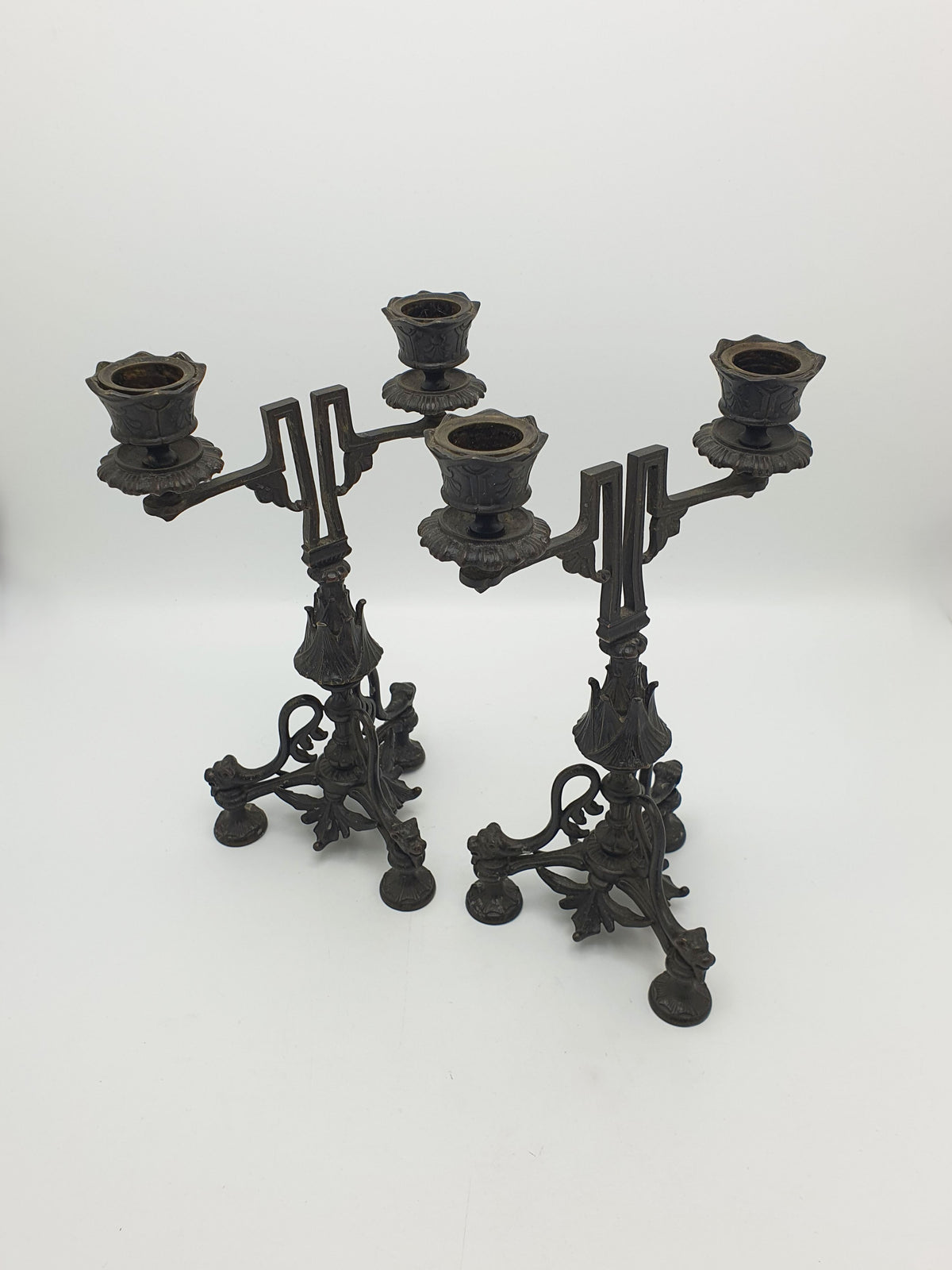 Splendid Pair of Italian Grand Tour Bronze Candelabra – circa 1870
