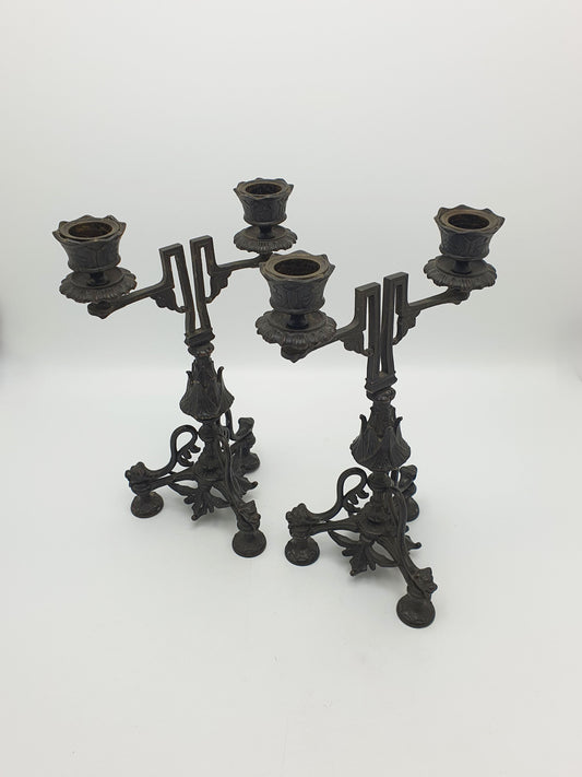 Splendid Pair of Italian Grand Tour Bronze Candelabra – circa 1870