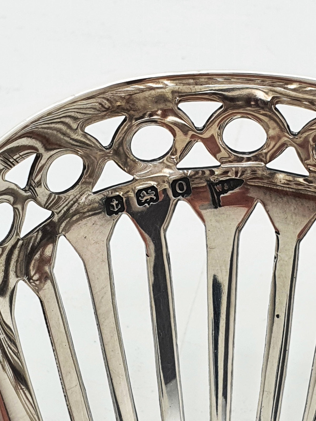 Antique Sterling Silver Pierced Bonbon Basket With Swing Handle - 1913