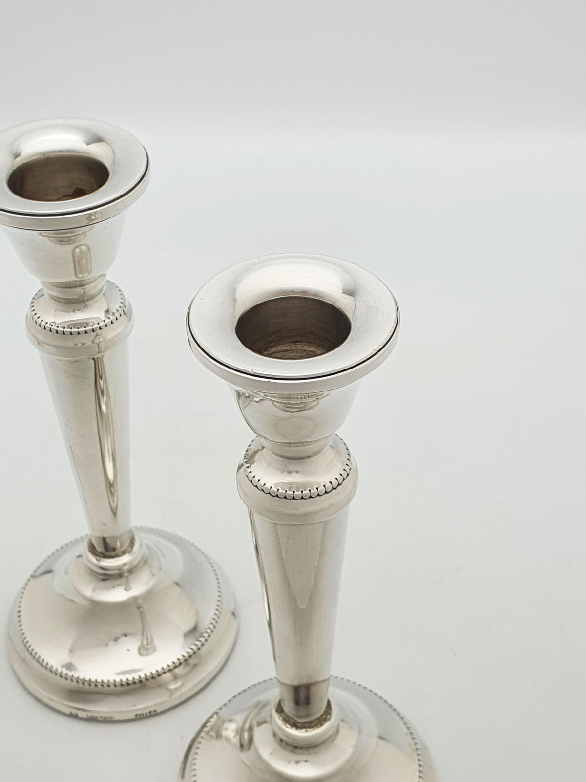 Pair of Vintage Elizabeth II Sterling Silver Candlesticks - 1989