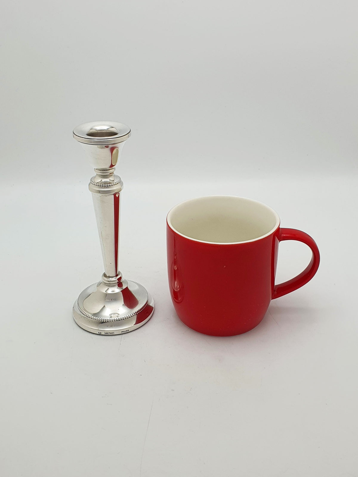 Pair of Vintage Elizabeth II Sterling Silver Candlesticks - 1989