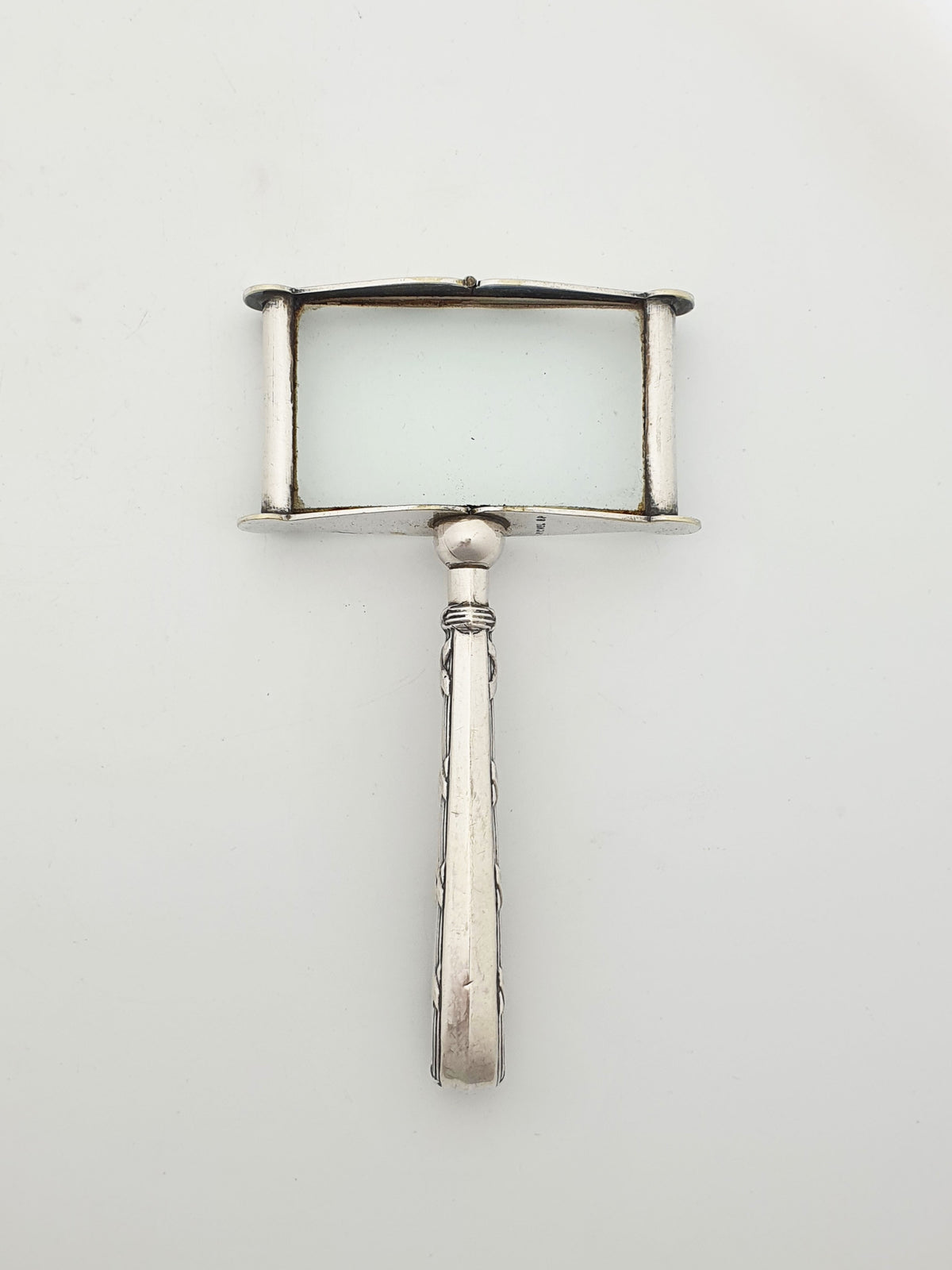Antique Edwardian Sterling Silver Rectangular Magnifying Glass - 1908