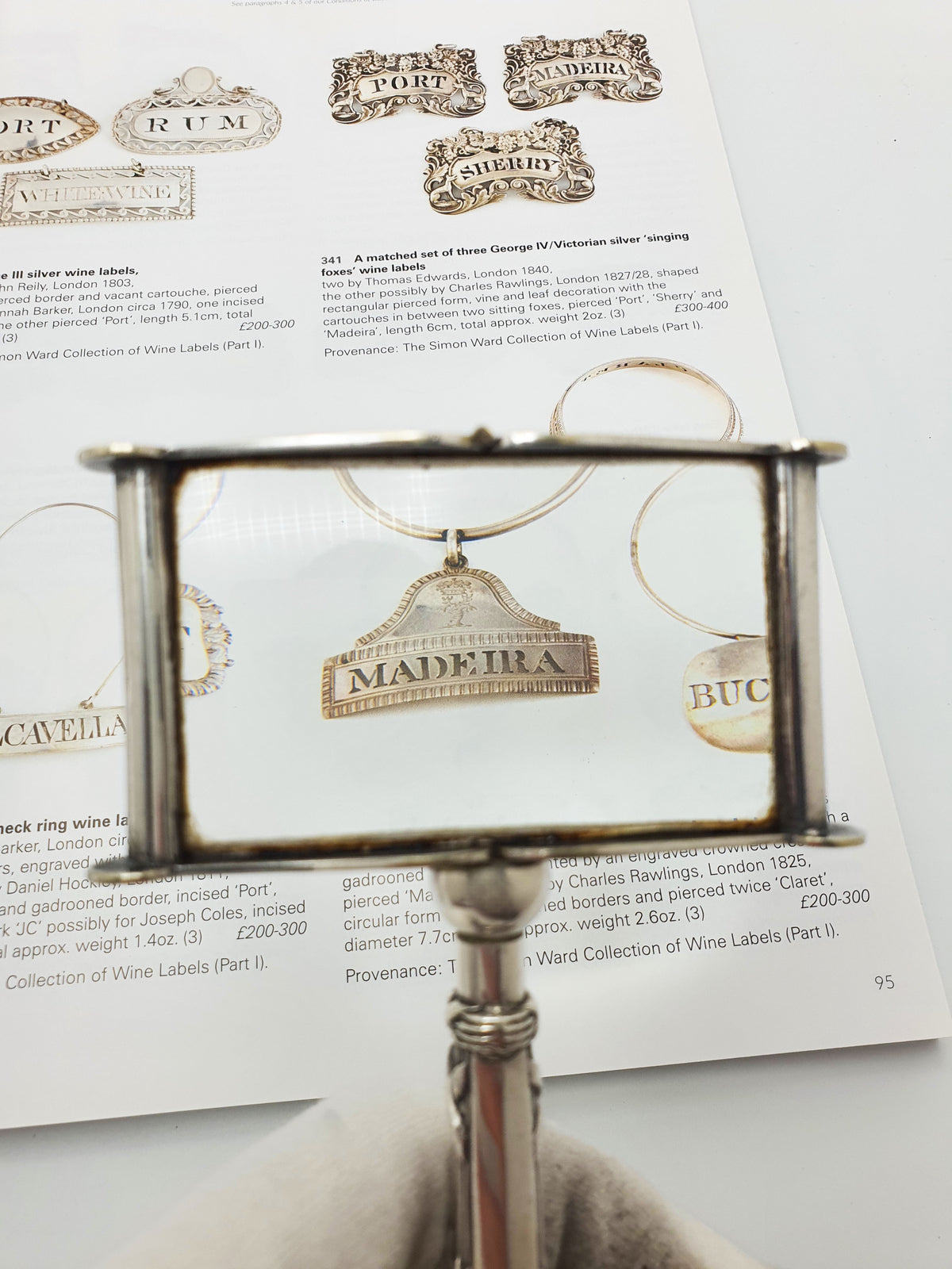 Antique Edwardian Sterling Silver Rectangular Magnifying Glass - 1908