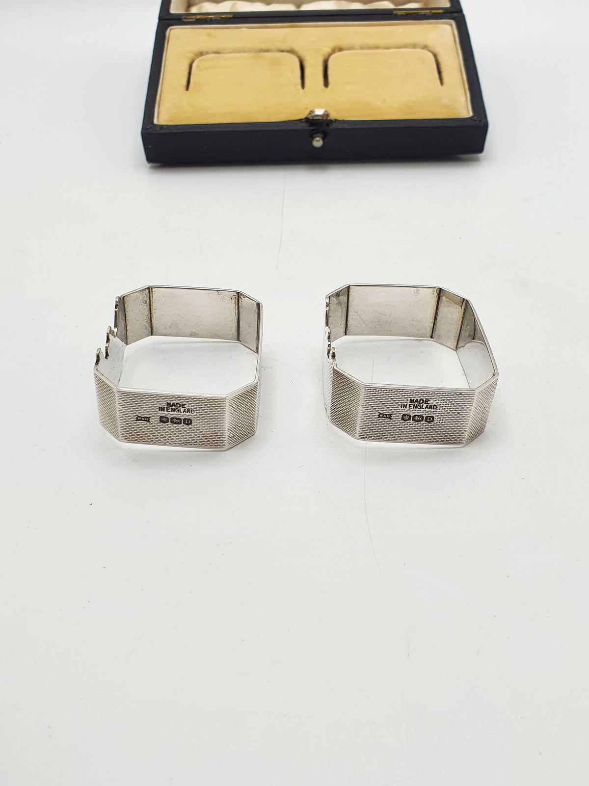 Pair of Art Deco Sterling Silver Napkin Rings - 1946