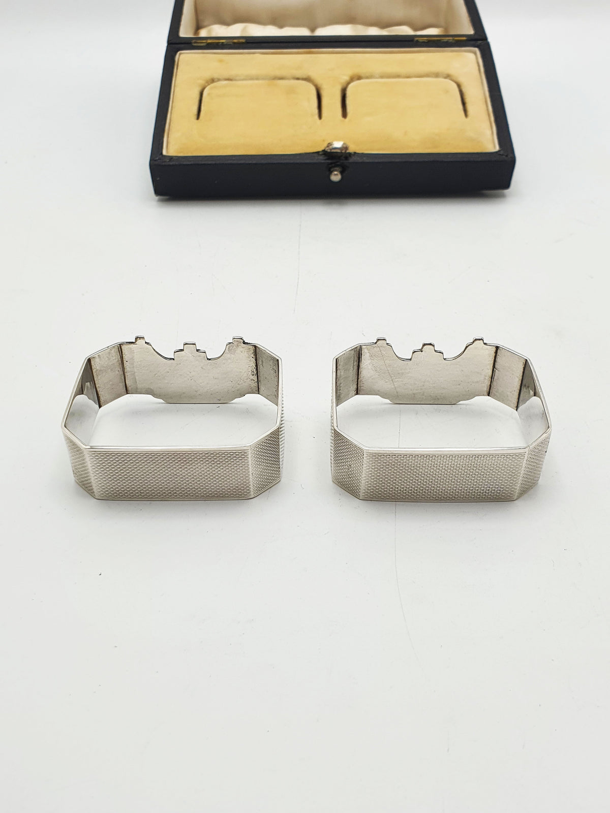 Pair of Art Deco Sterling Silver Napkin Rings - 1946