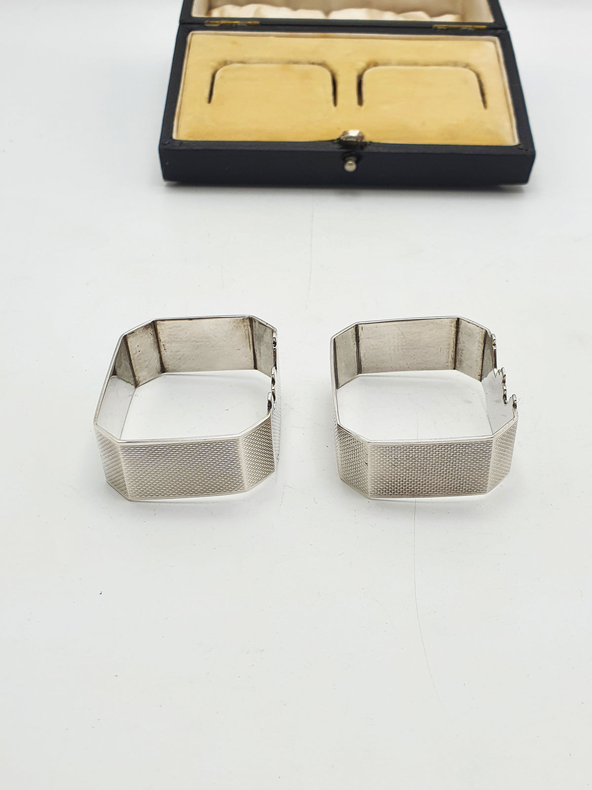 Pair of Art Deco Sterling Silver Napkin Rings - 1946