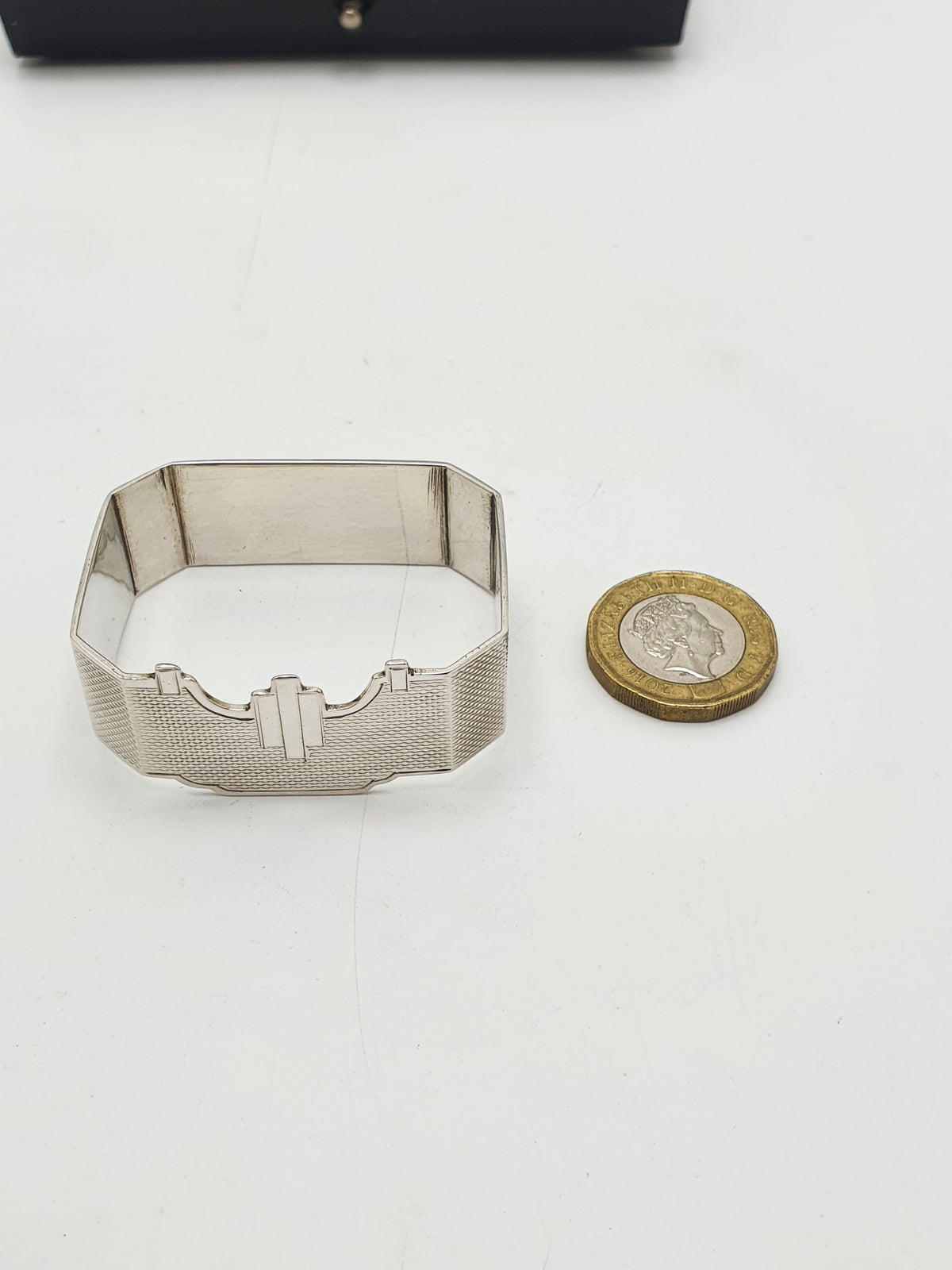 Pair of Art Deco Sterling Silver Napkin Rings - 1946