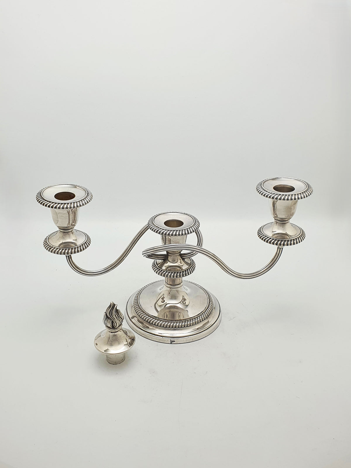 Pair of Antique Walker & Hall Silver Plated Low Candelabra – circa 1920