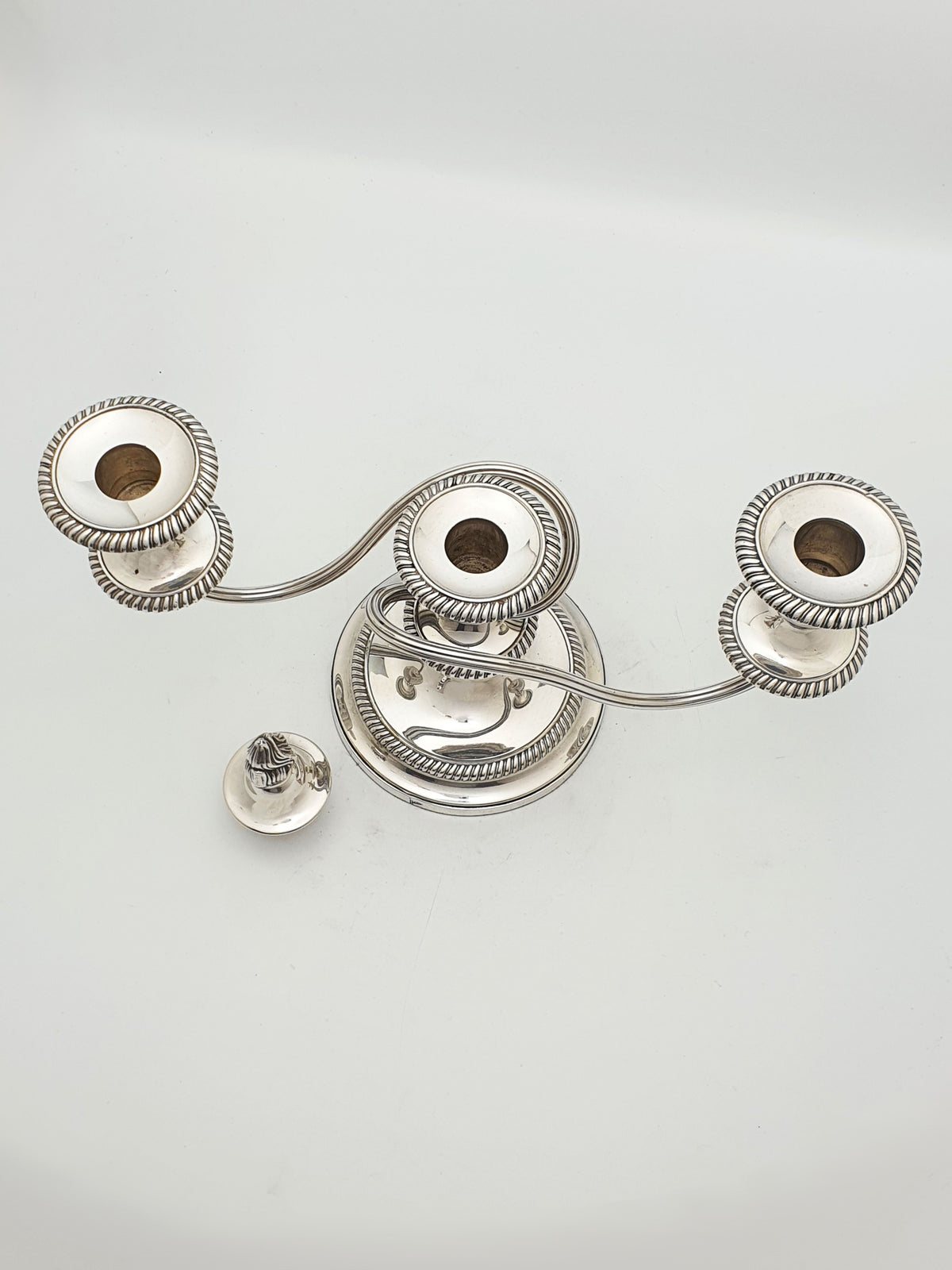 Pair of Antique Walker & Hall Silver Plated Low Candelabra – circa 1920