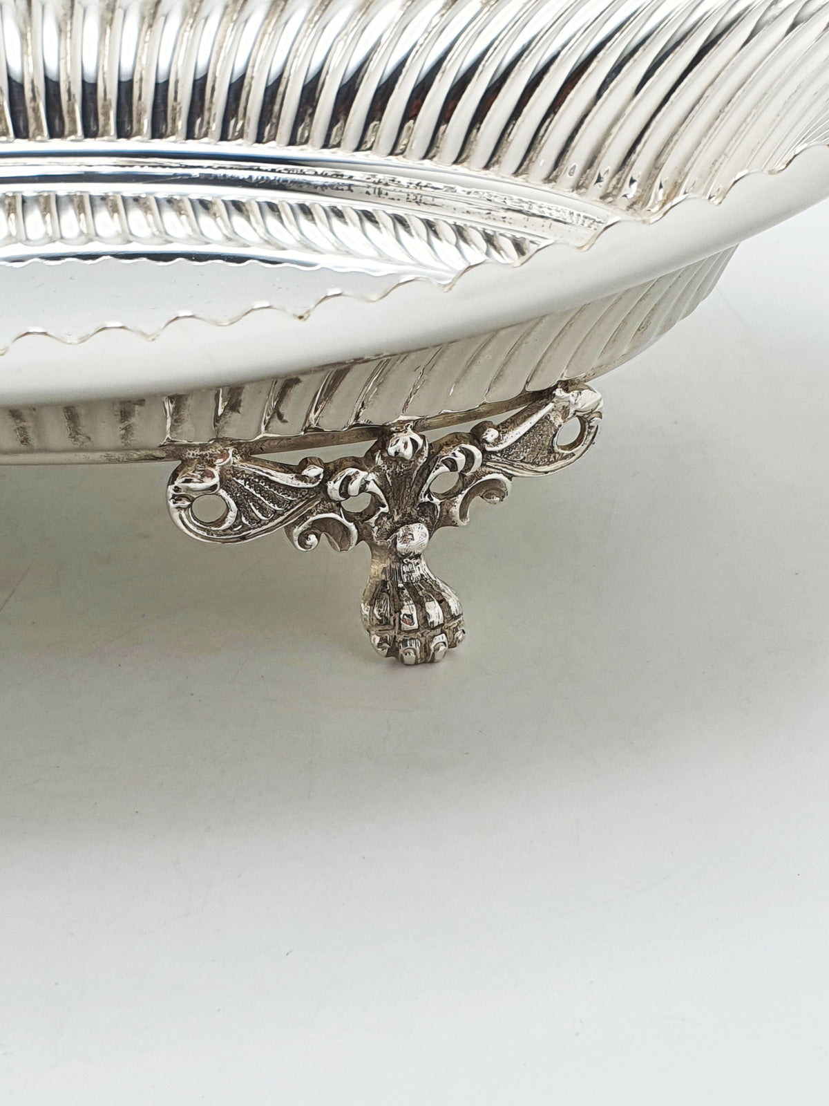 Antique Walker & Hall Silver Plated Bread Basket With Mother Of Pearl Fork – circa 1905
