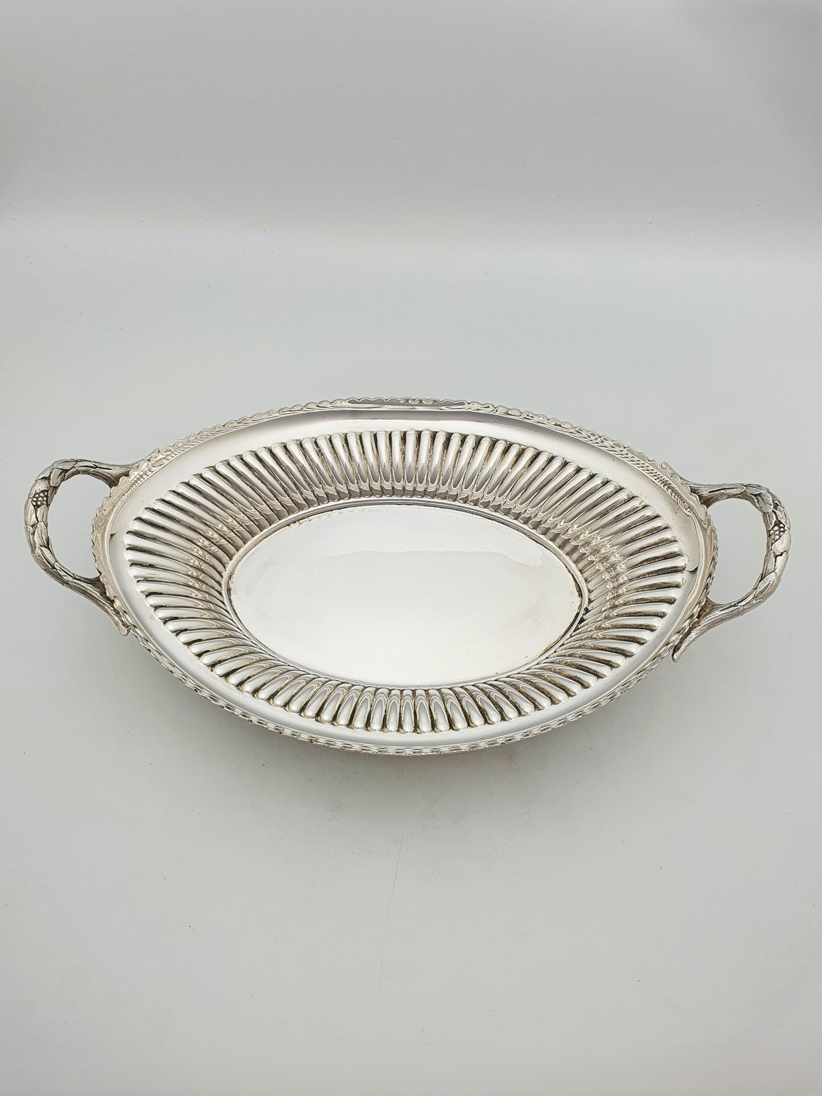 Antique Walker & Hall Silver Plated Bread Basket With Mother Of Pearl Fork – circa 1905