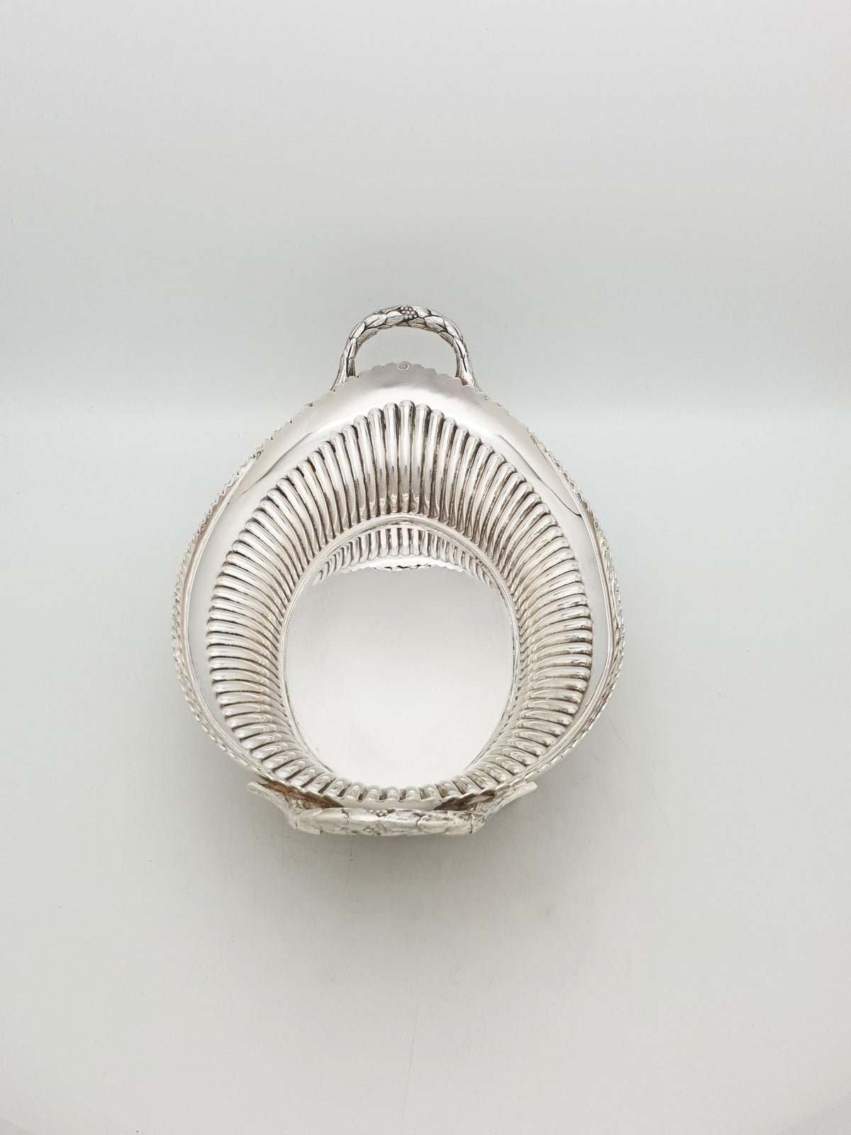 Antique Walker & Hall Silver Plated Bread Basket With Mother Of Pearl Fork – circa 1905