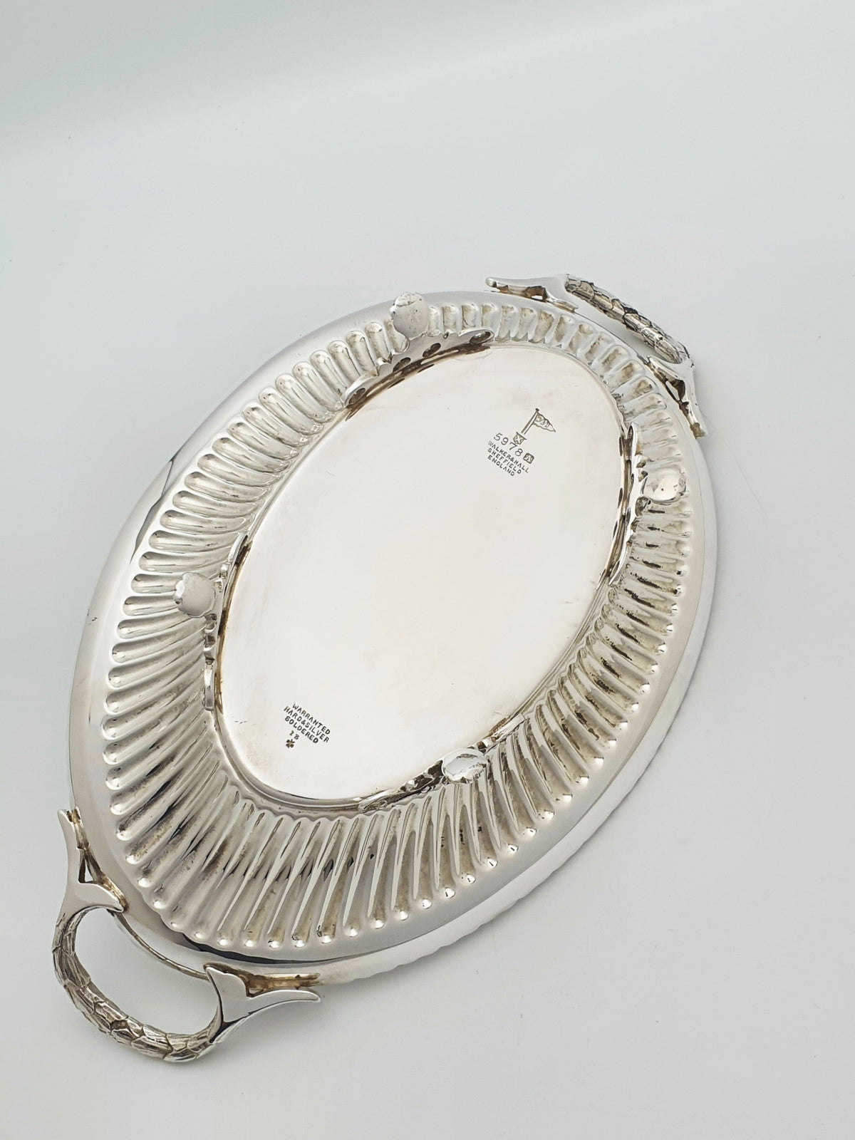 Antique Walker & Hall Silver Plated Bread Basket With Mother Of Pearl Fork – circa 1905