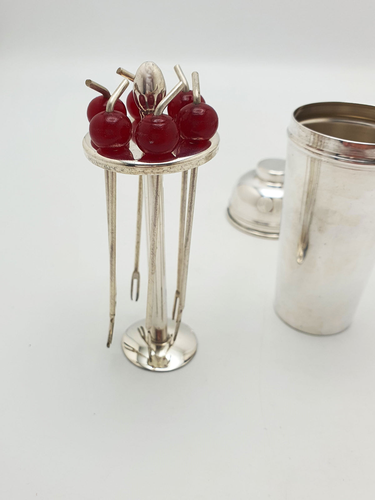 Lovely Vintage Silver-Plated Cocktail Stick Set – circa 1950